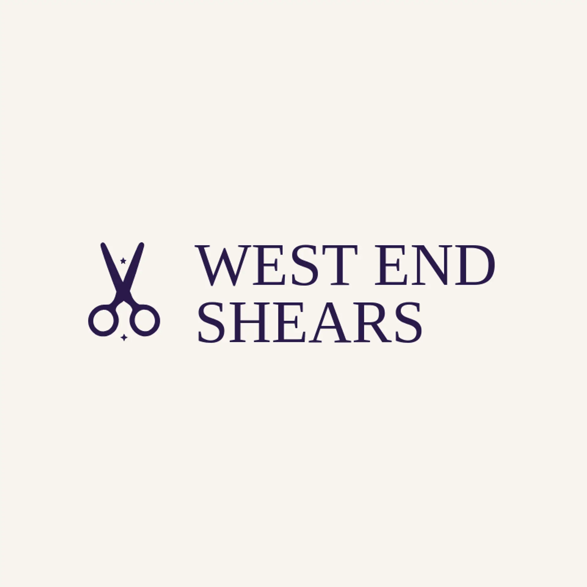 West End Shears logo for barbershop
