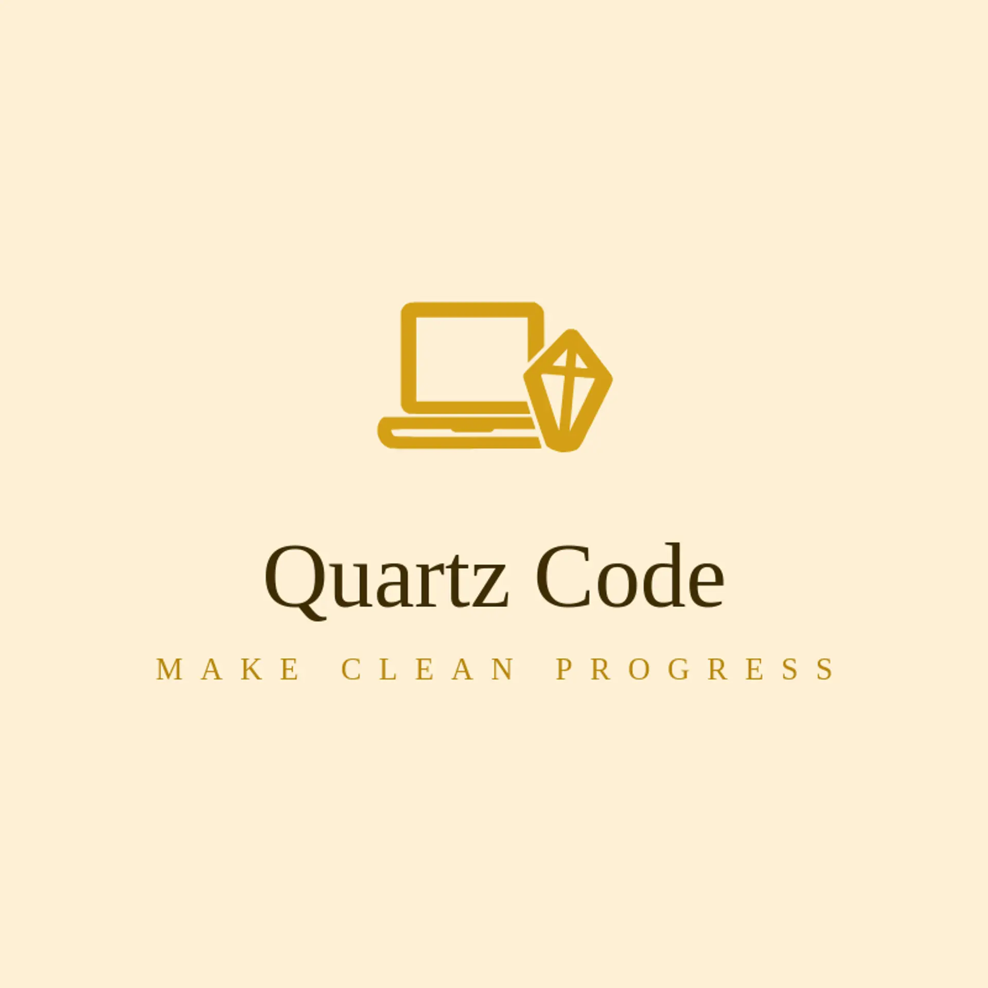 Quartz Code logo for laptop