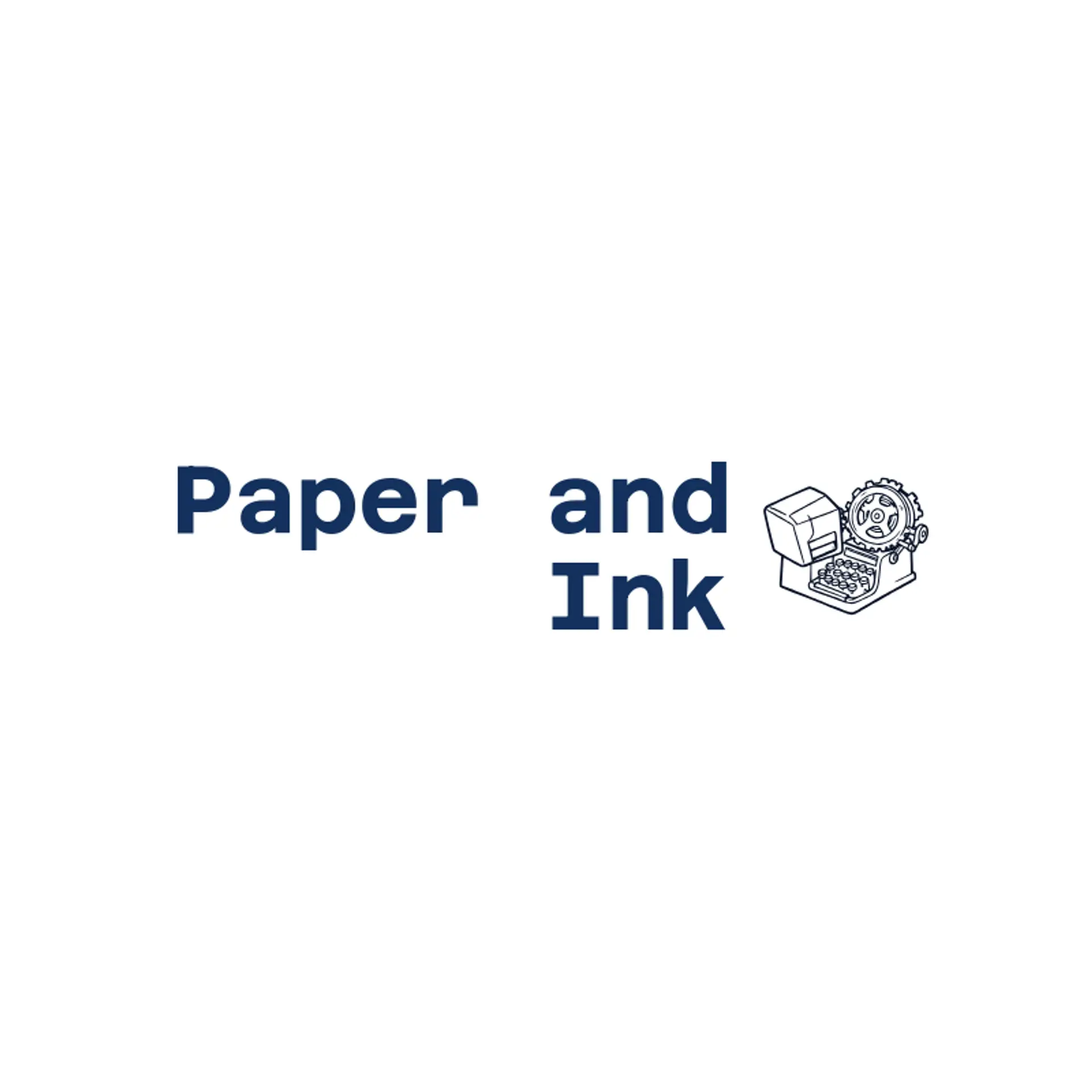 Paper and Ink logo for printing press