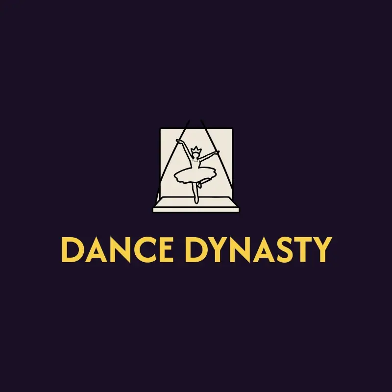 The dance studio name Dance Dynasty as a branded logo with a single color icon
