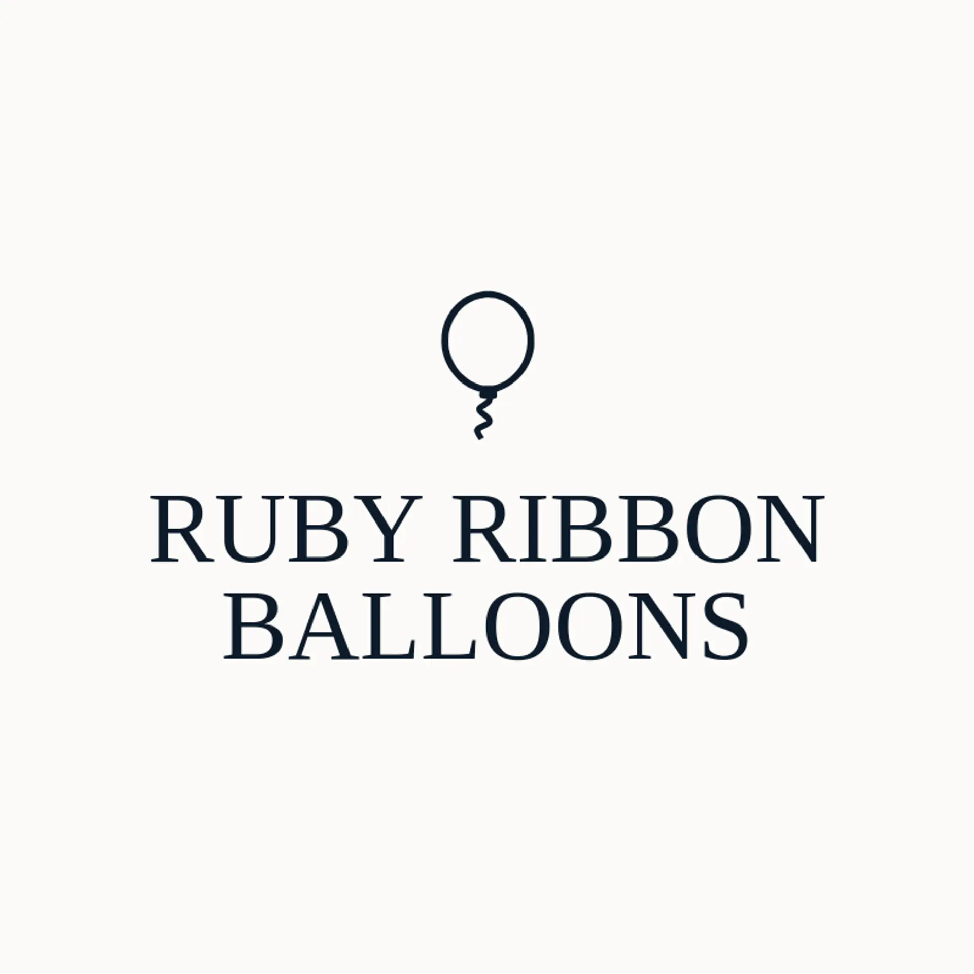 Ruby Ribbon Balloons logo for balloon