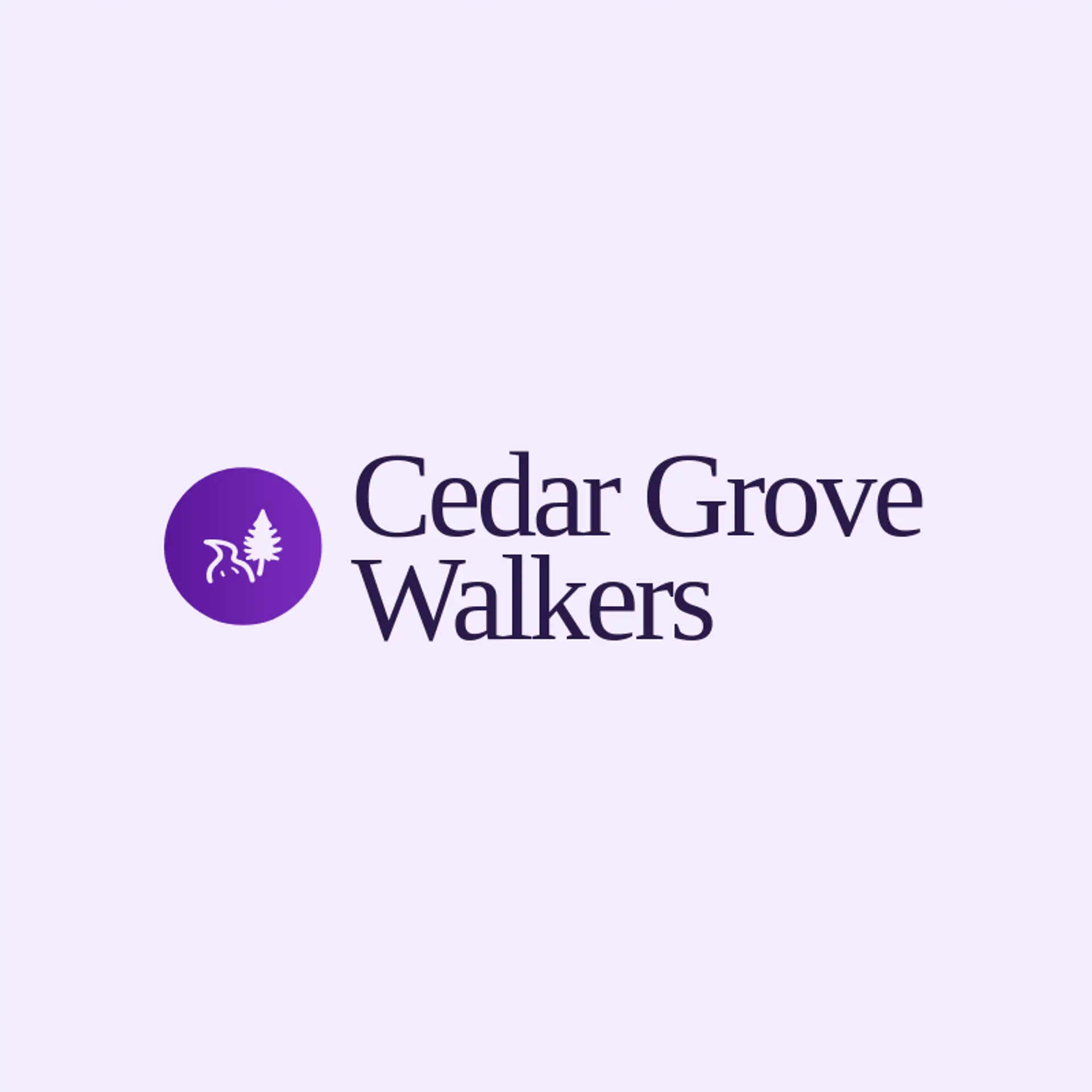 Cedar Grove Walkers logo for trail