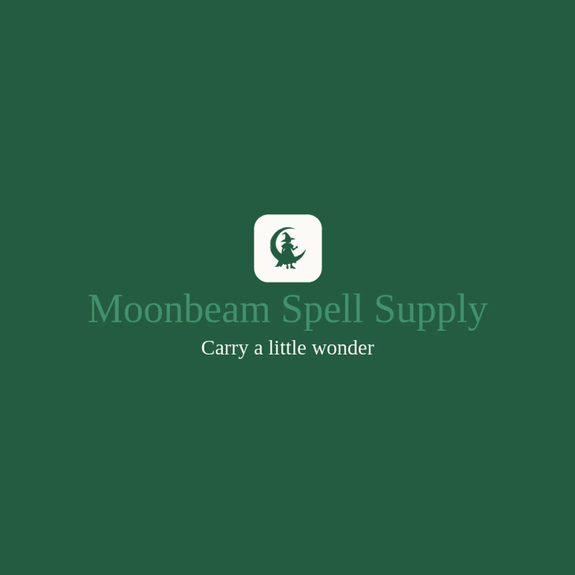 Moonbeam Spell Supply logo for witch
