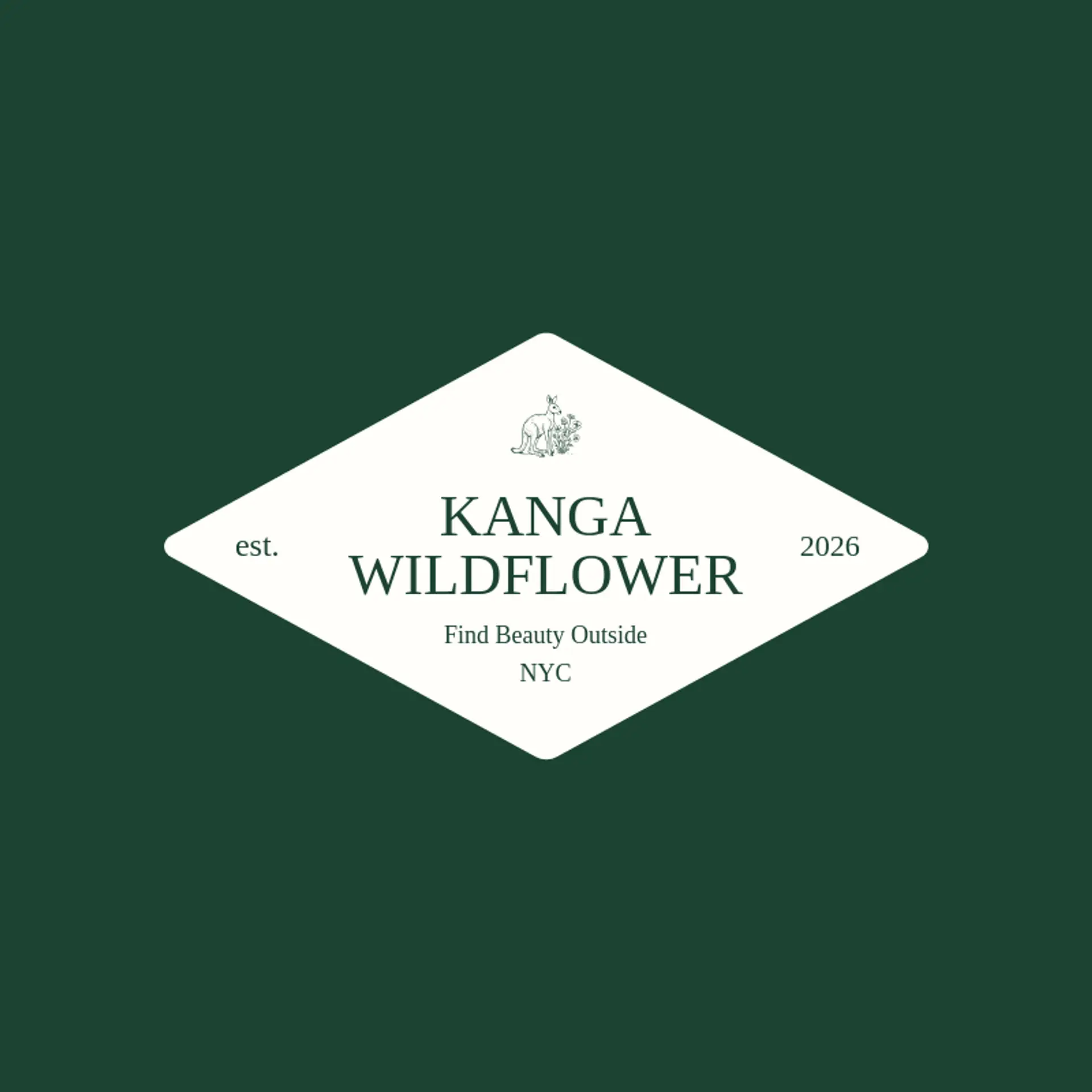 Kanga Wildflower logo for kangaroo