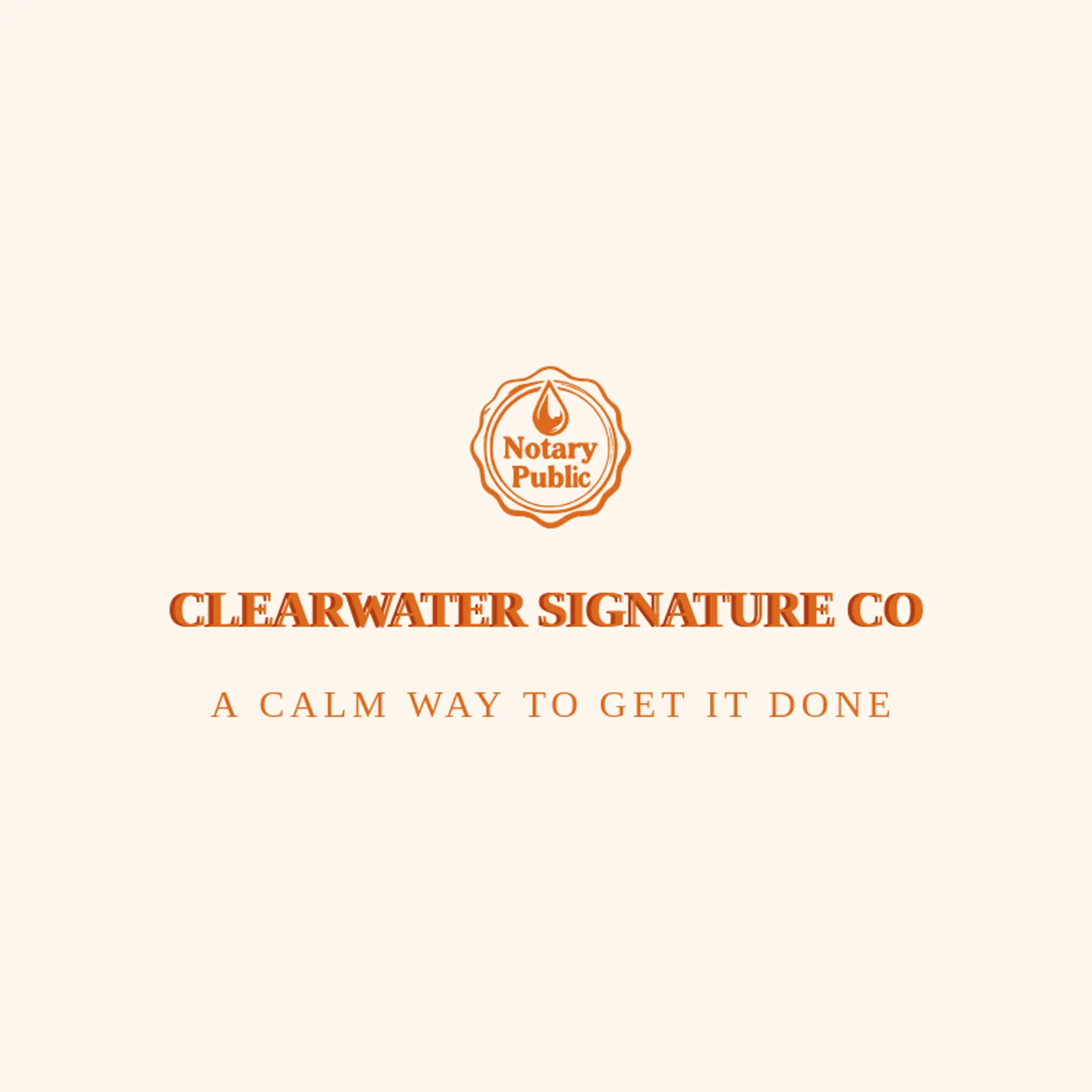 Clearwater Signature Co logo for notary public