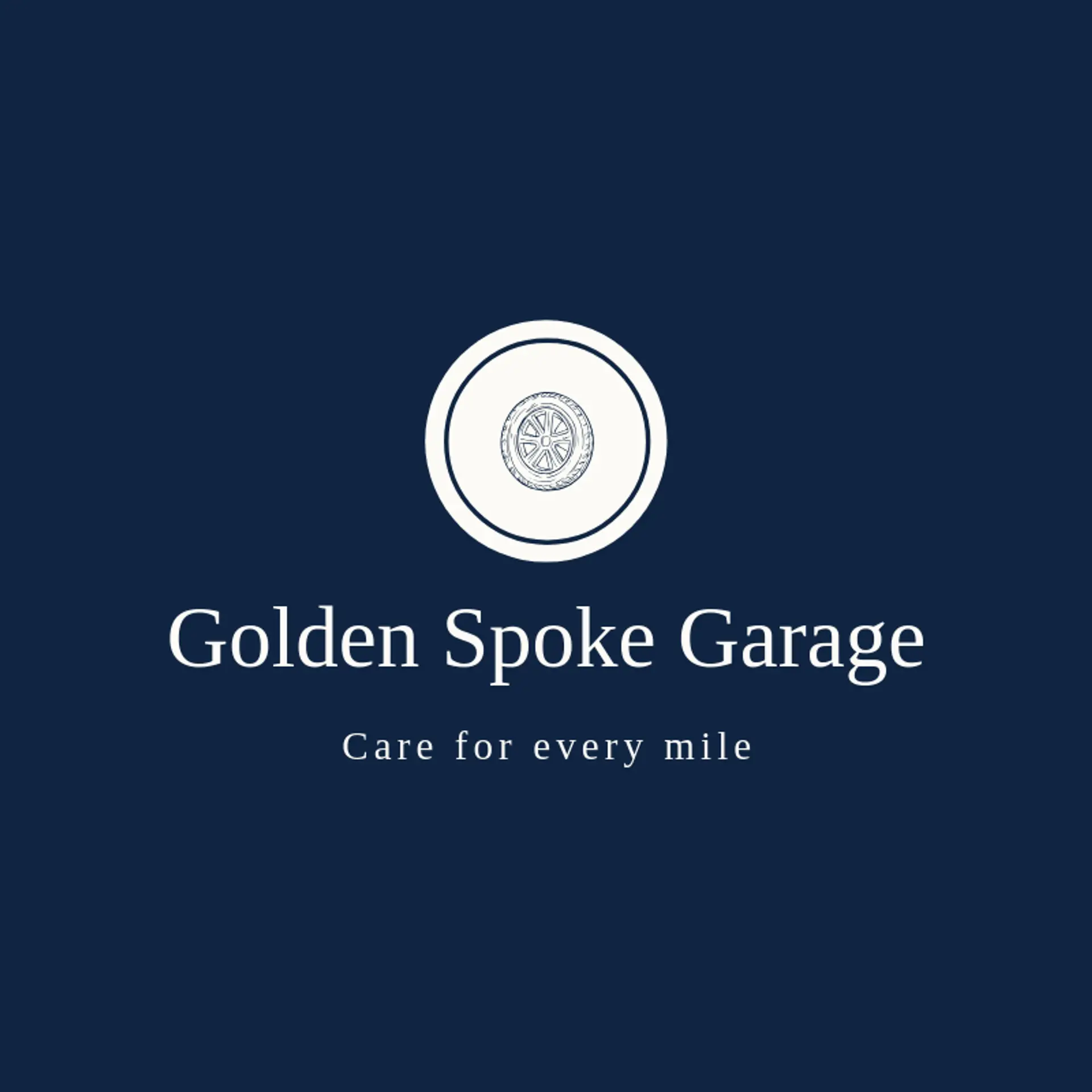 Golden Spoke Garage logo for tire shop