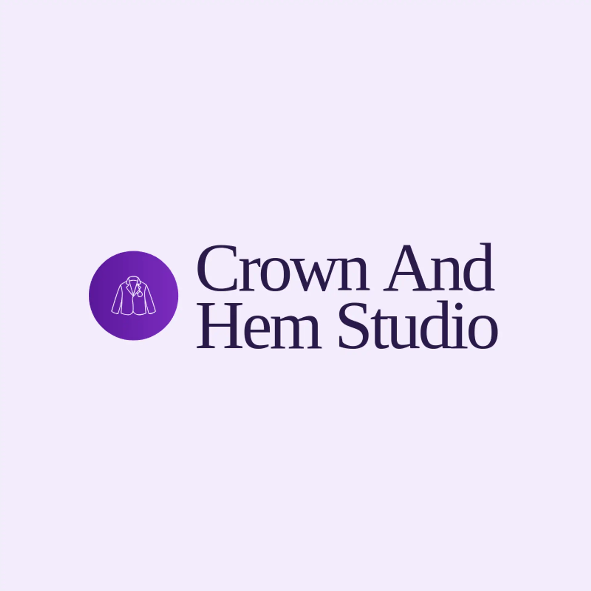 Crown and Hem Studio logo for mens fashion