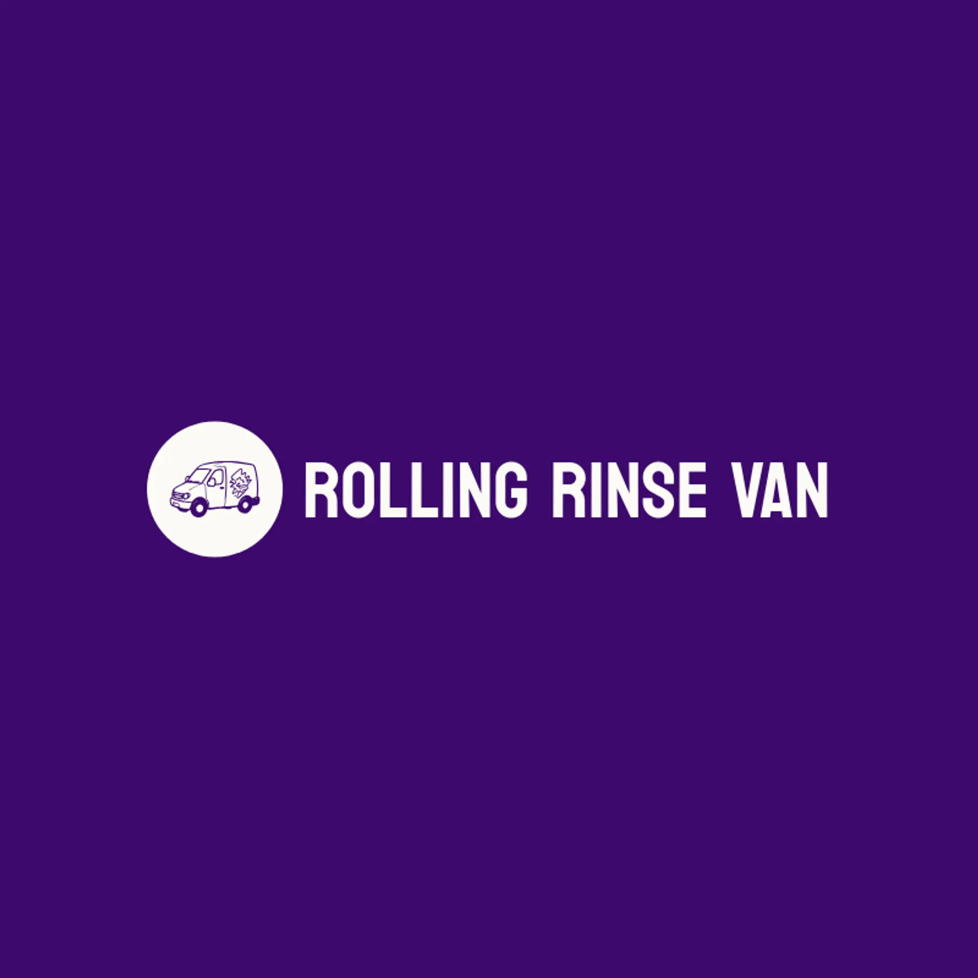 Rolling Rinse Van logo for car wash