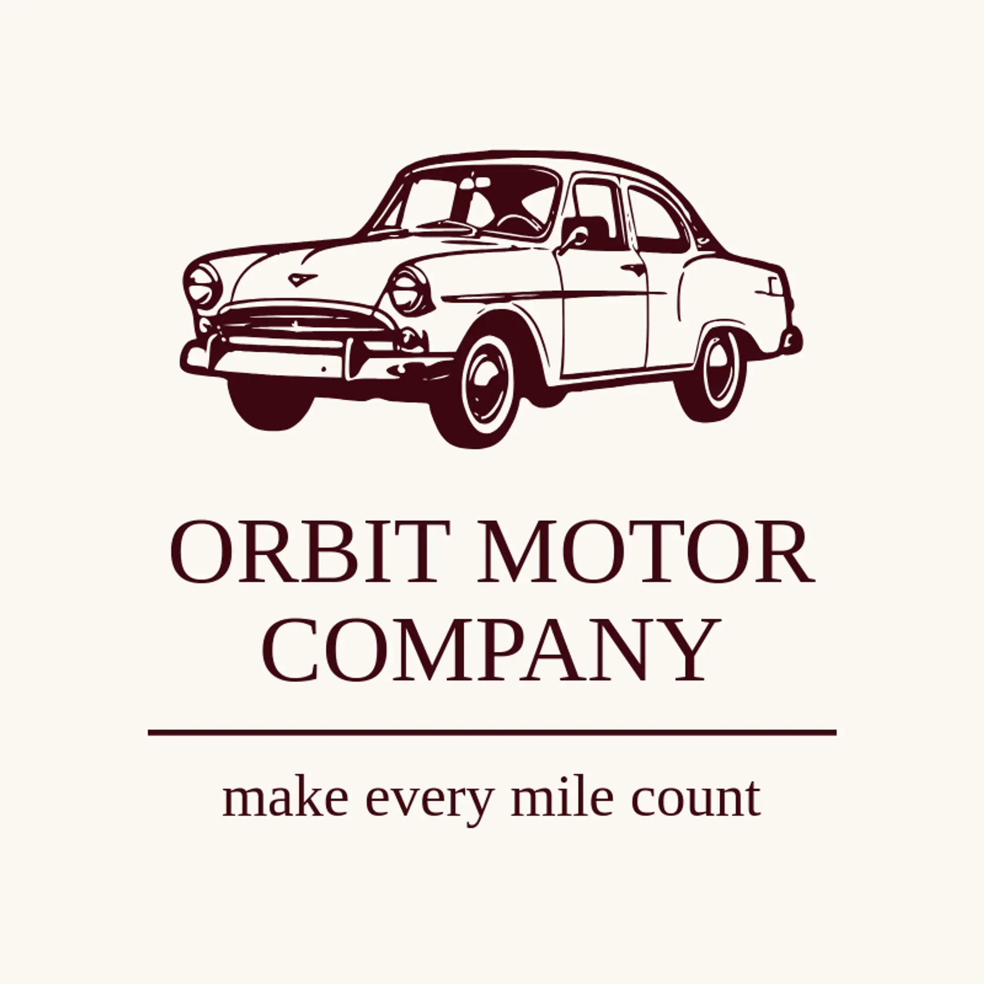 Orbit Motor Company logo for automobile