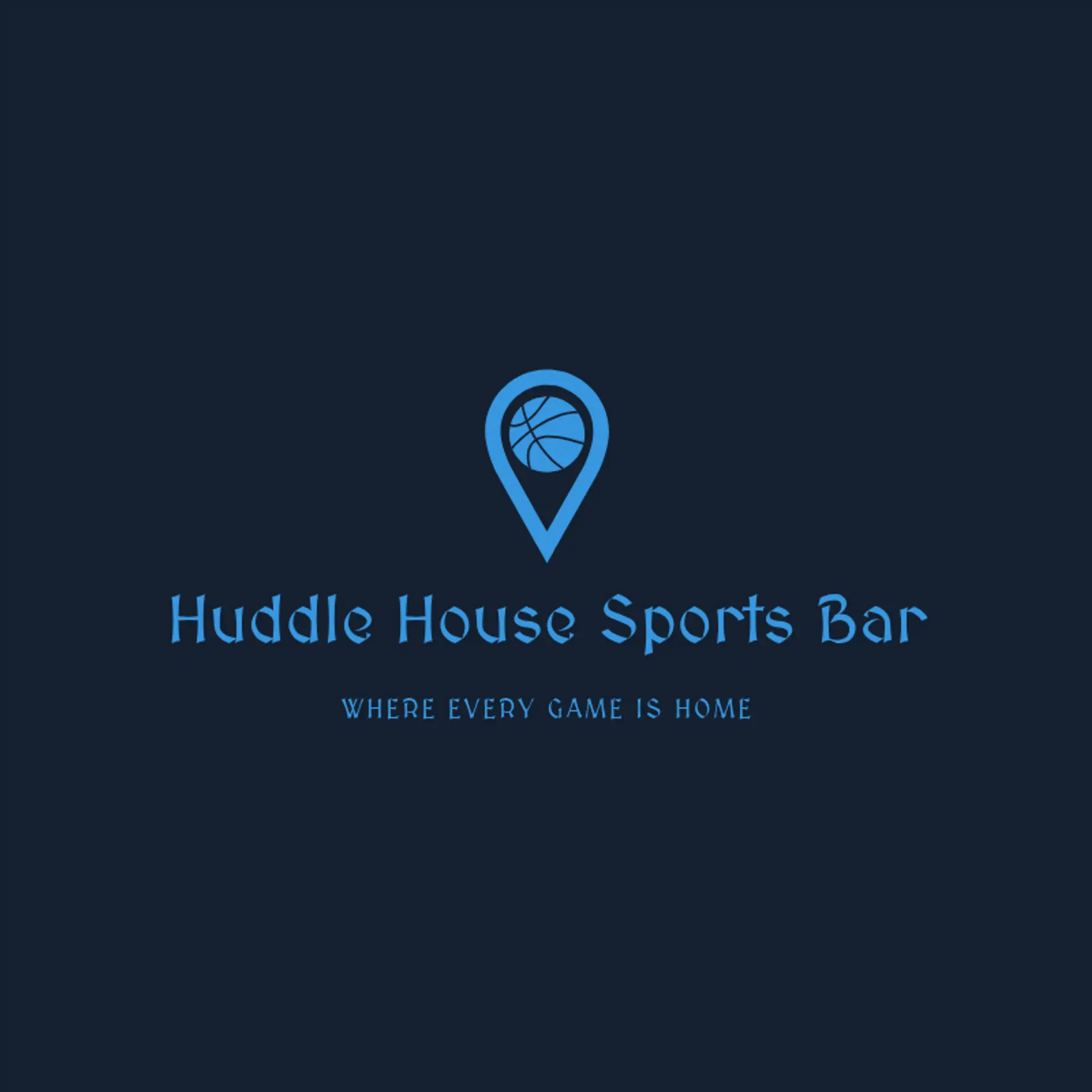 Huddle House Sports Bar logo for sports bar