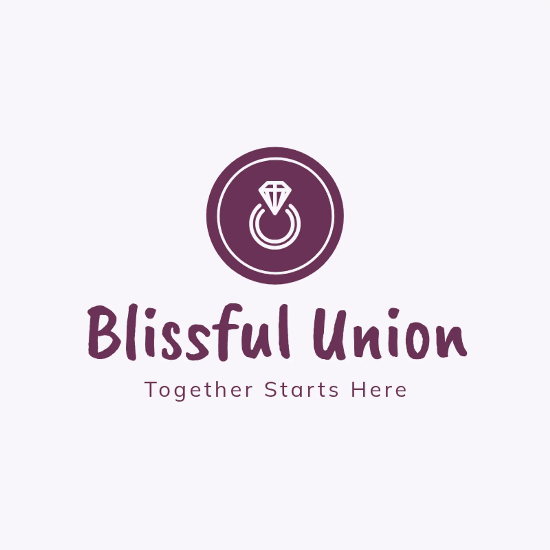 Blissful Vows logo for wedding