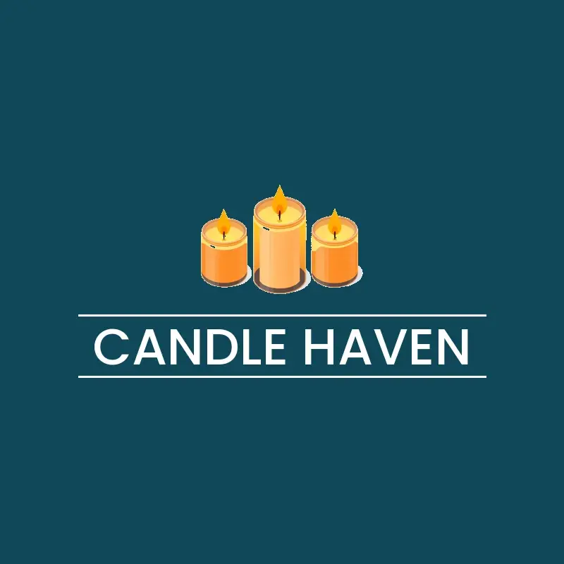The candle name Candle Haven as a branded logo in a isometric style