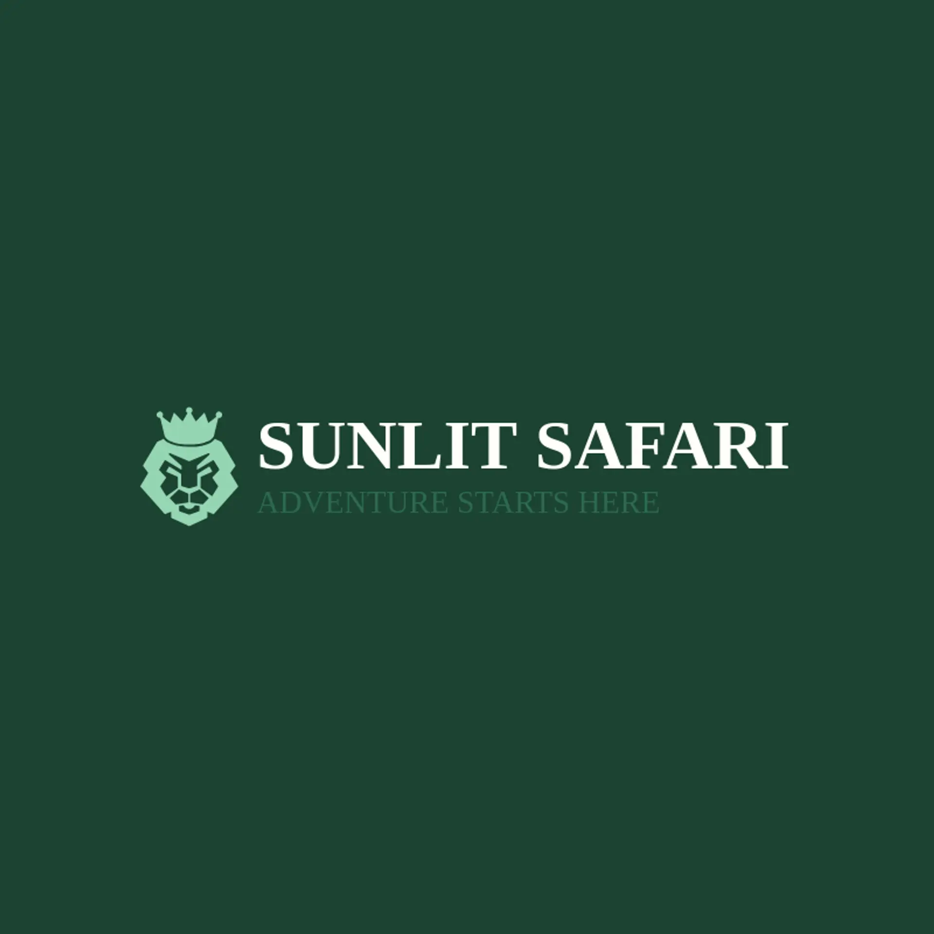 Sunlit Safari logo for lion king