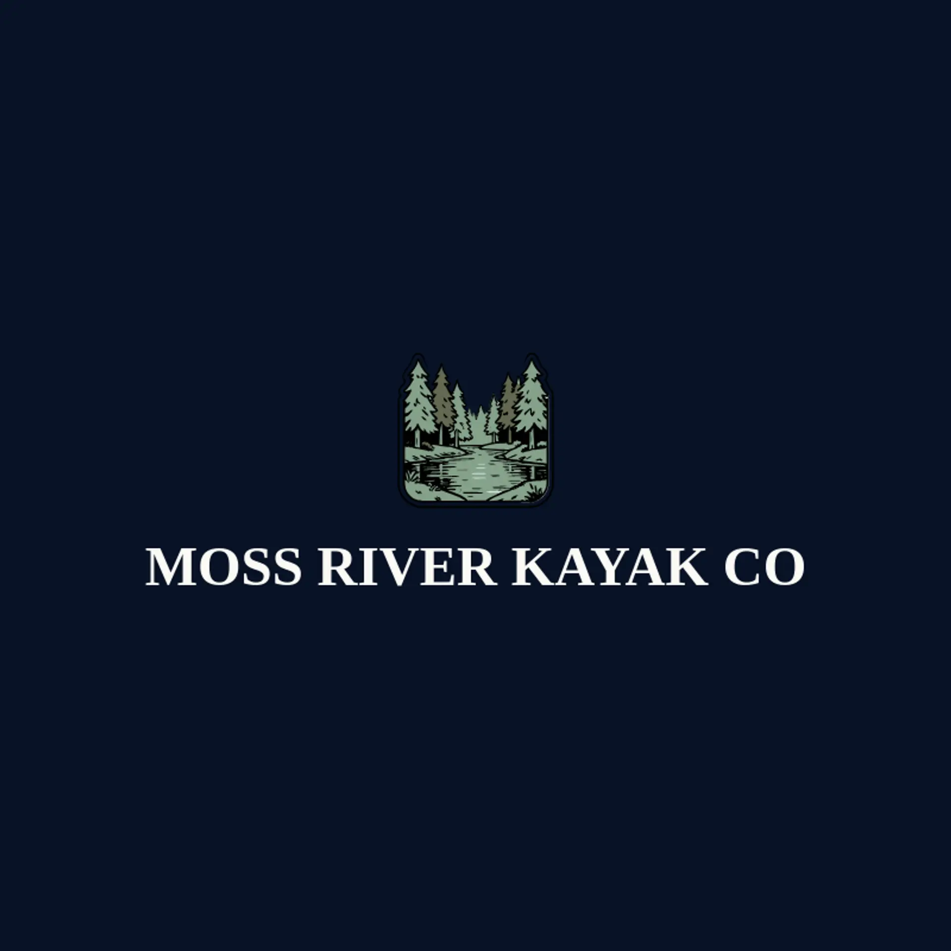 Moss River Kayak Co logo for forest