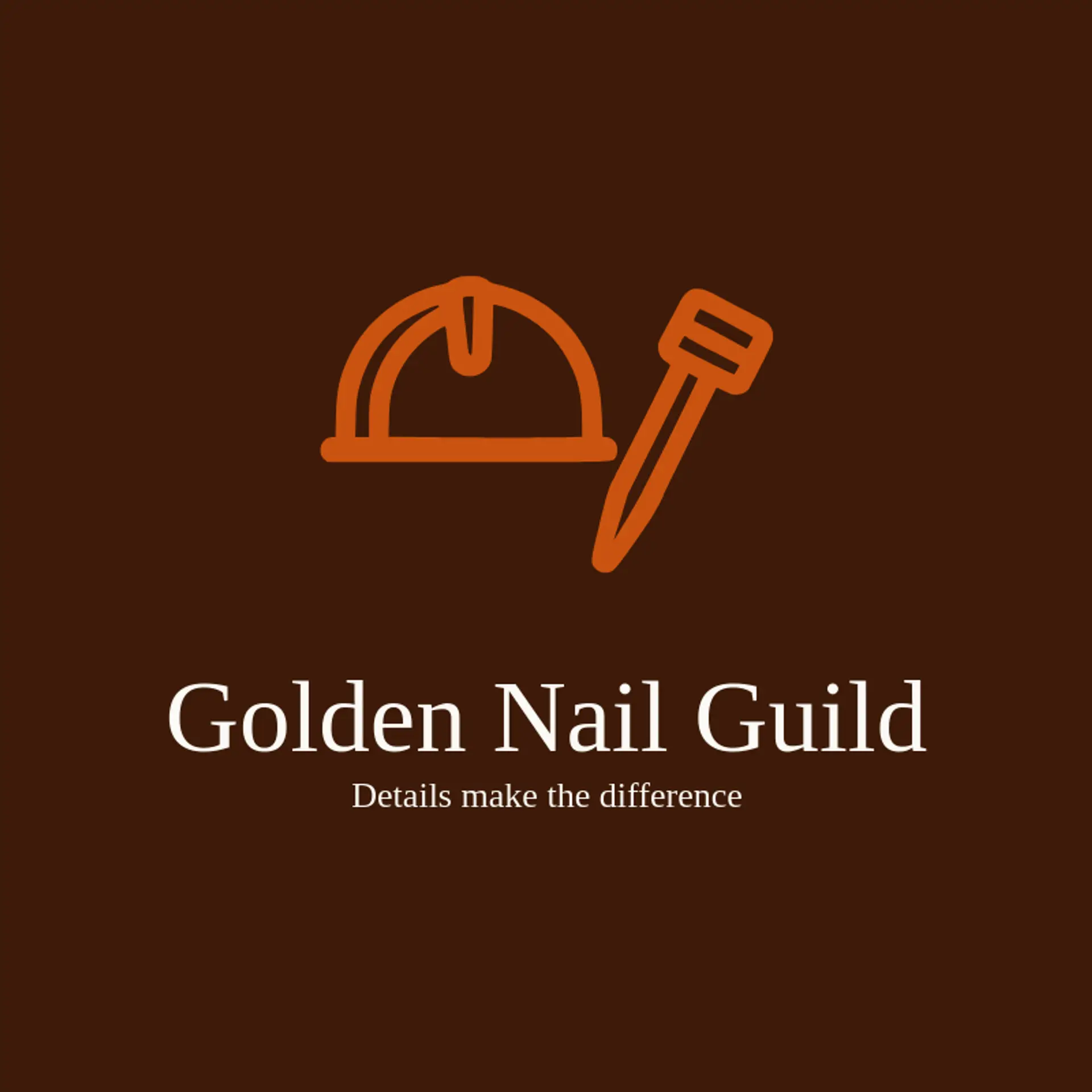 Golden Nail Guild logo for hard hat