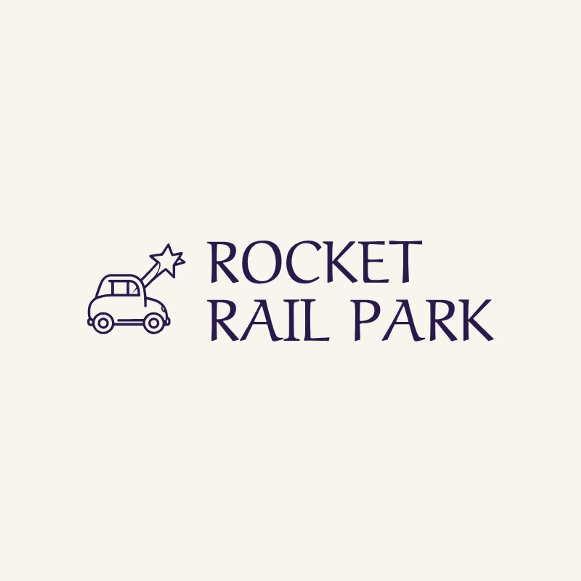 Rocket Rail Park logo for amusement park