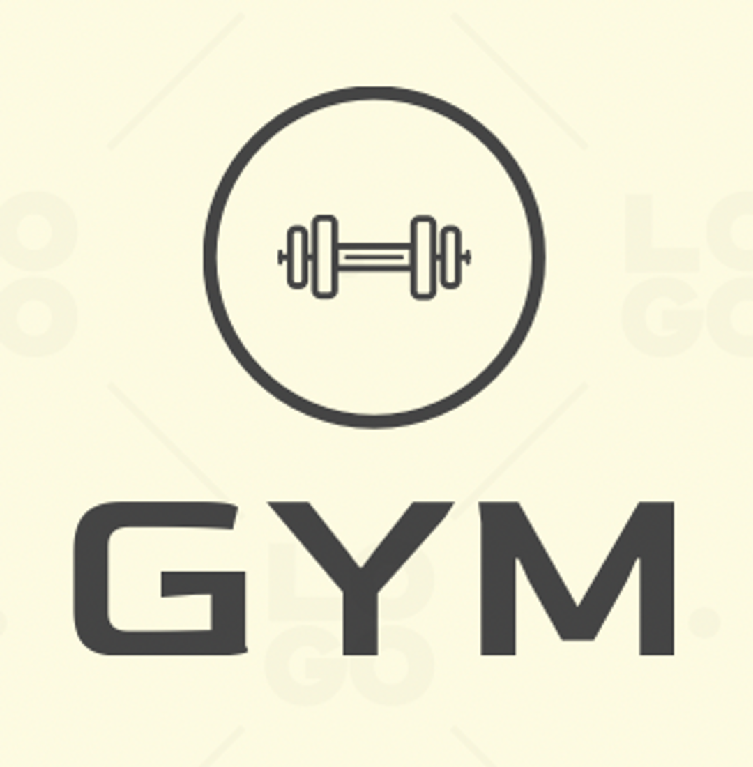barbell gym logo