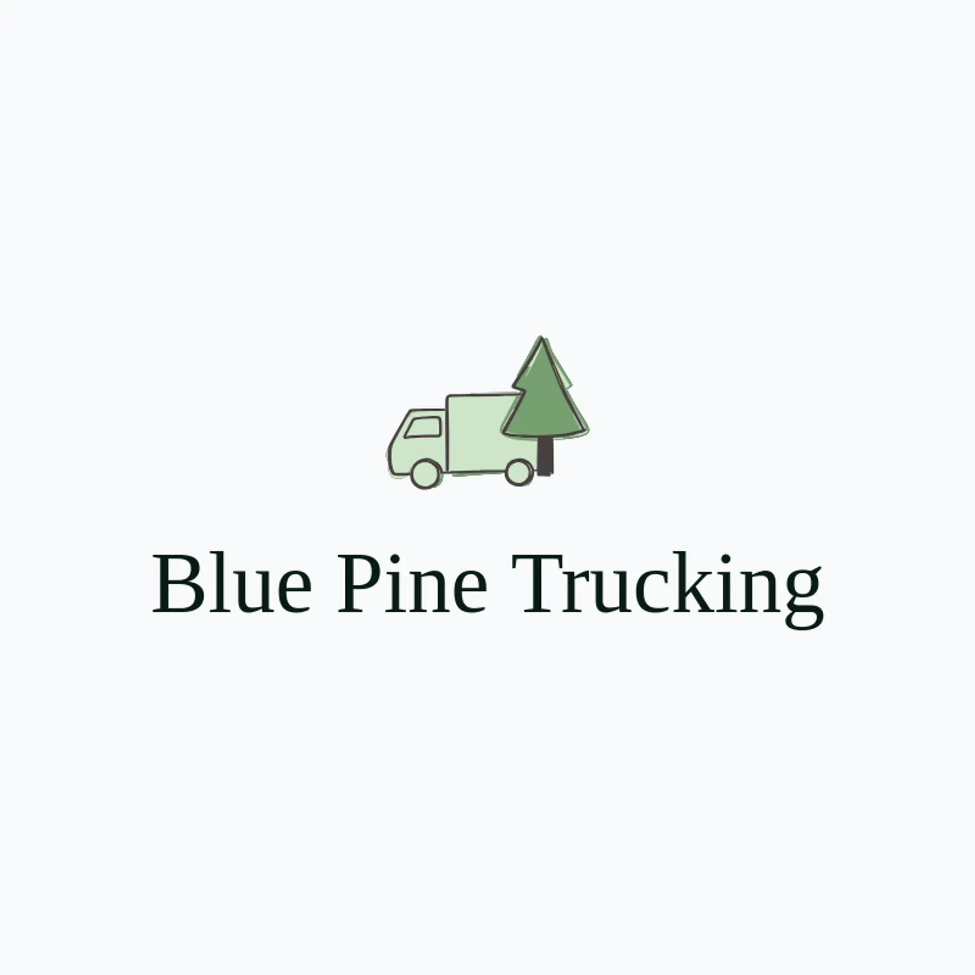 Blue Pine Trucking logo for box truck