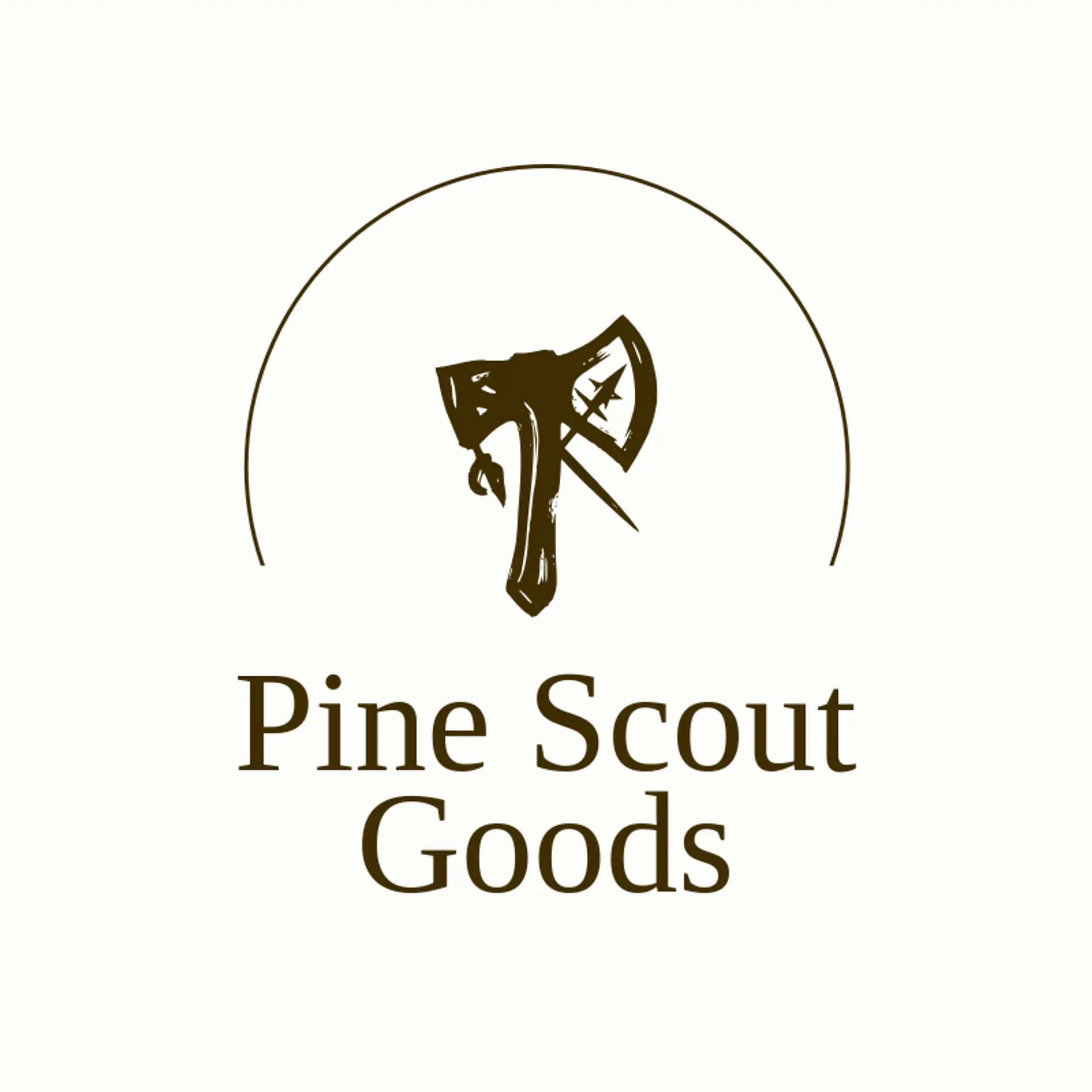 Pine Scout Goods logo for tomahawk