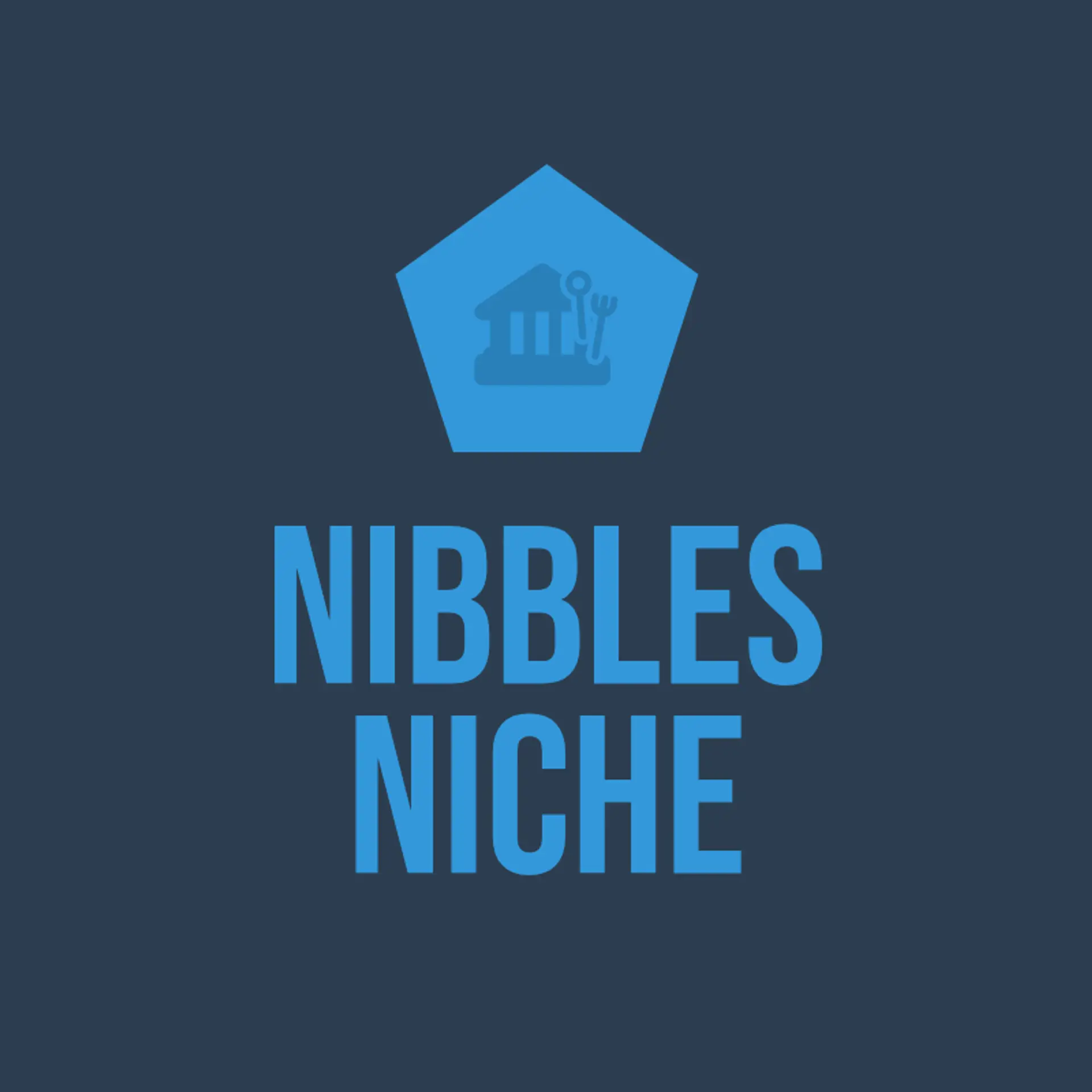 Nibbles Niche logo for cool restaurant