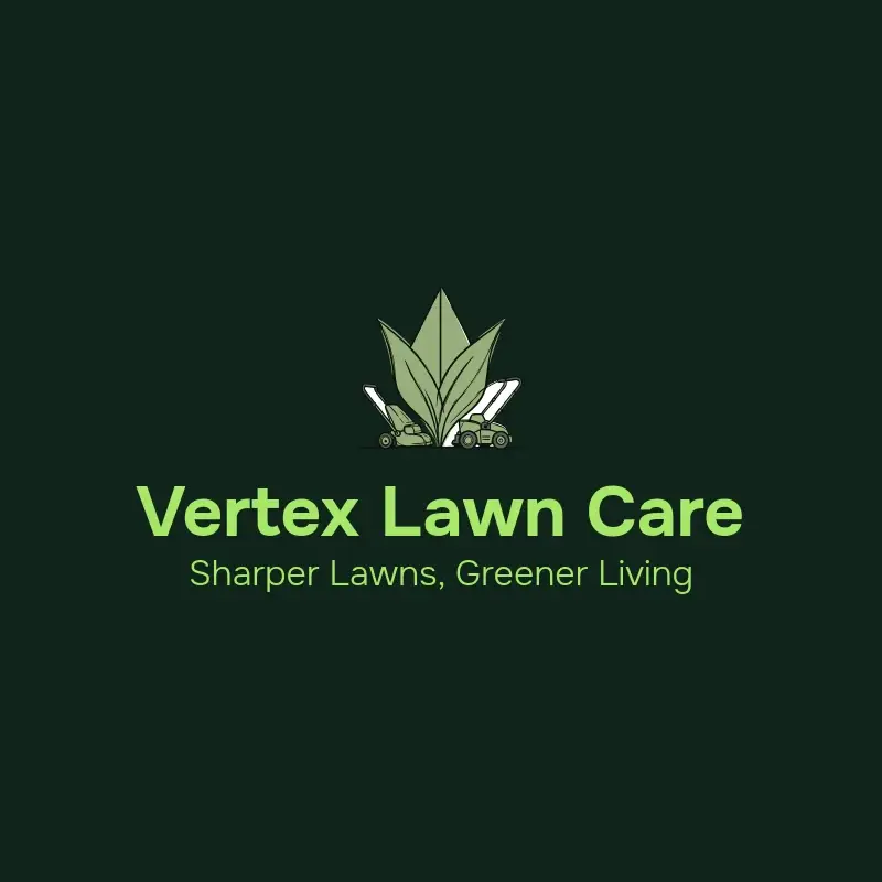 The lawn care name Vertex Lawn Care as a branded logo with a color icon