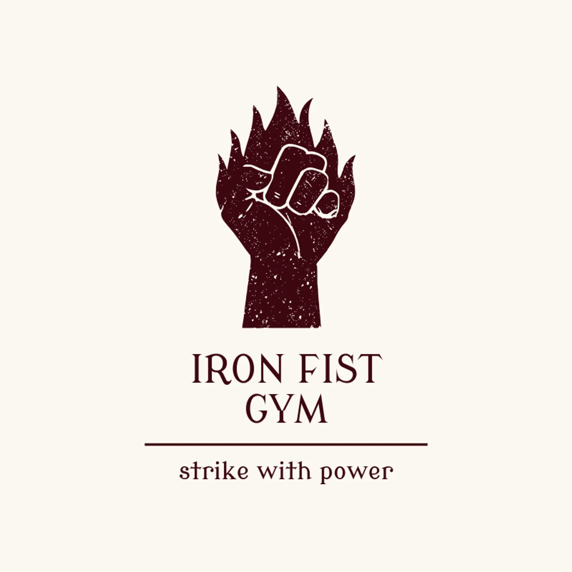 Iron Fist Gym logo for battle