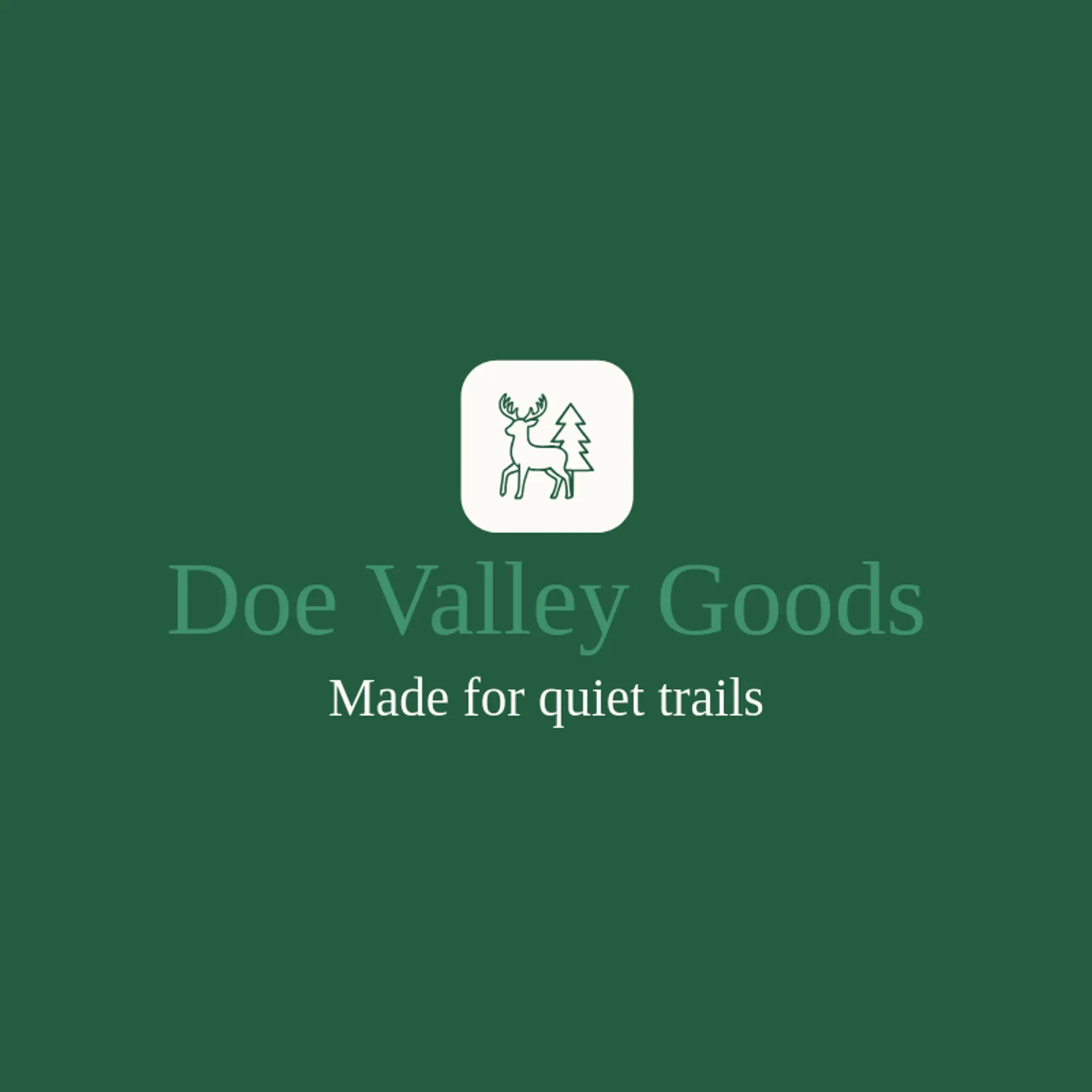 Doe Valley Goods logo for pine tree