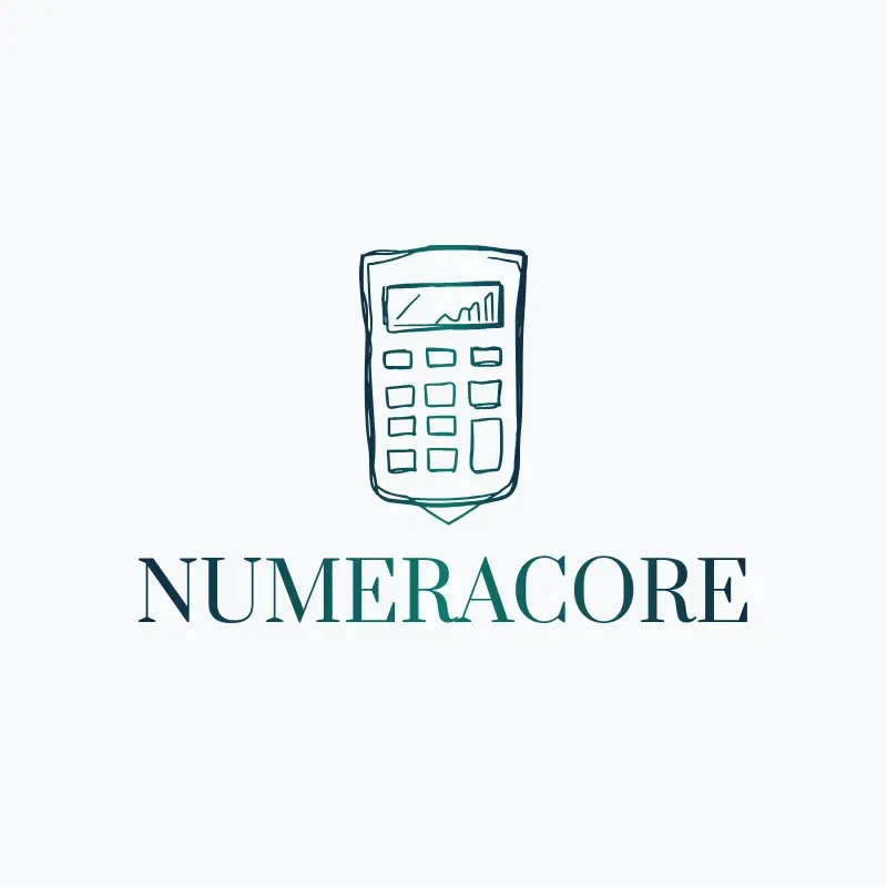 The accounting firm name NumeraCore as a branded logo with a single color icon
