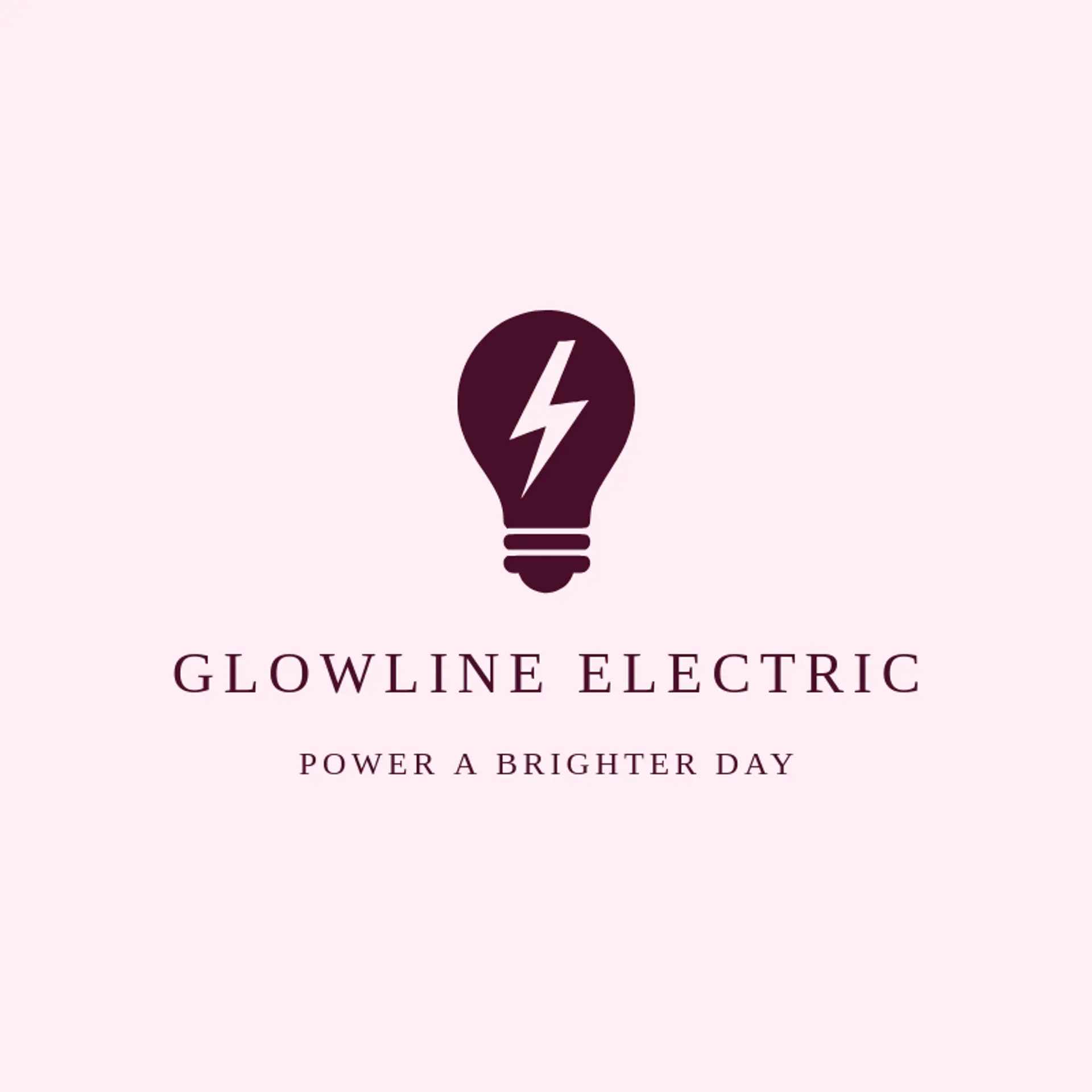 Glowline Electric logo for light bulb