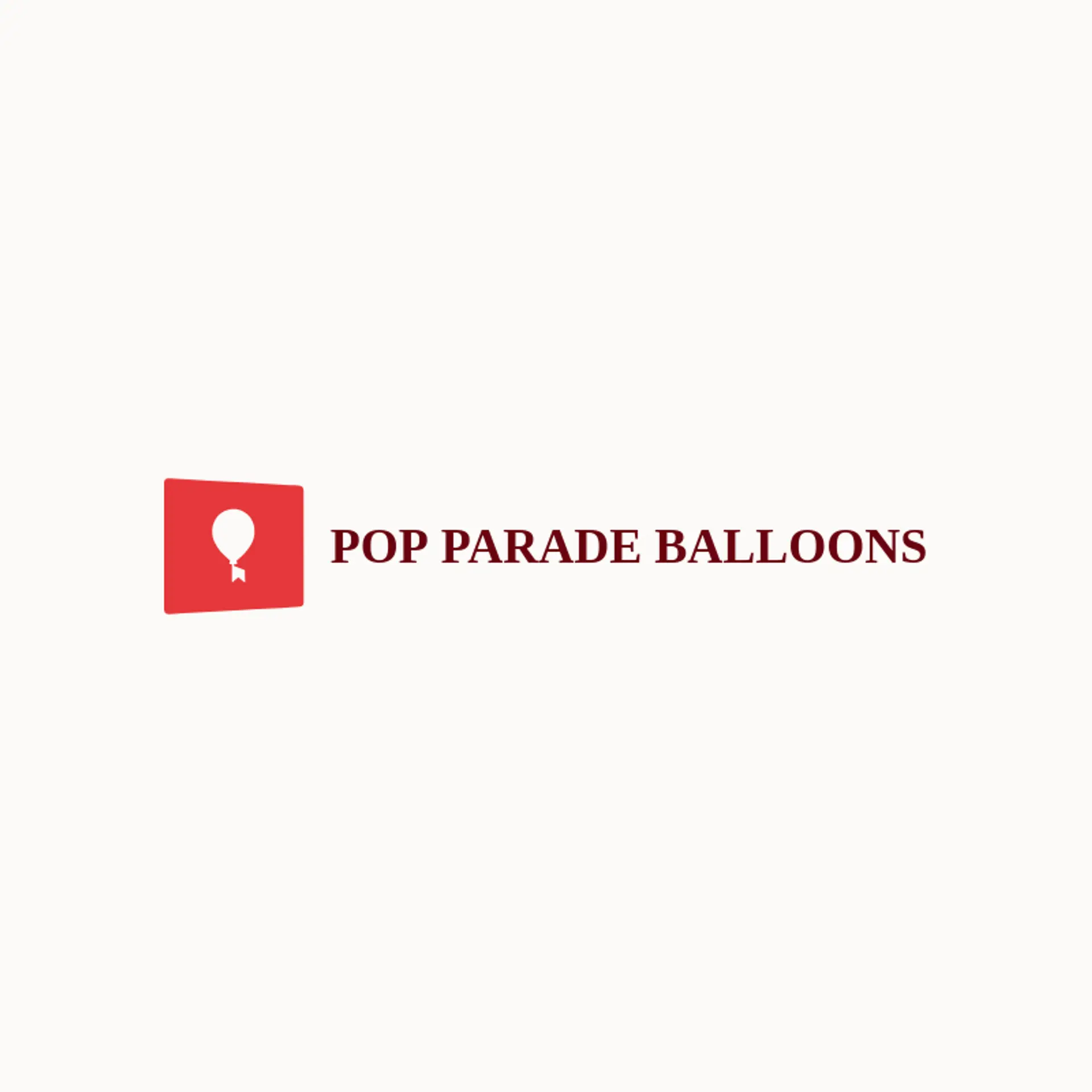 Pop Parade Balloons logo for balloon