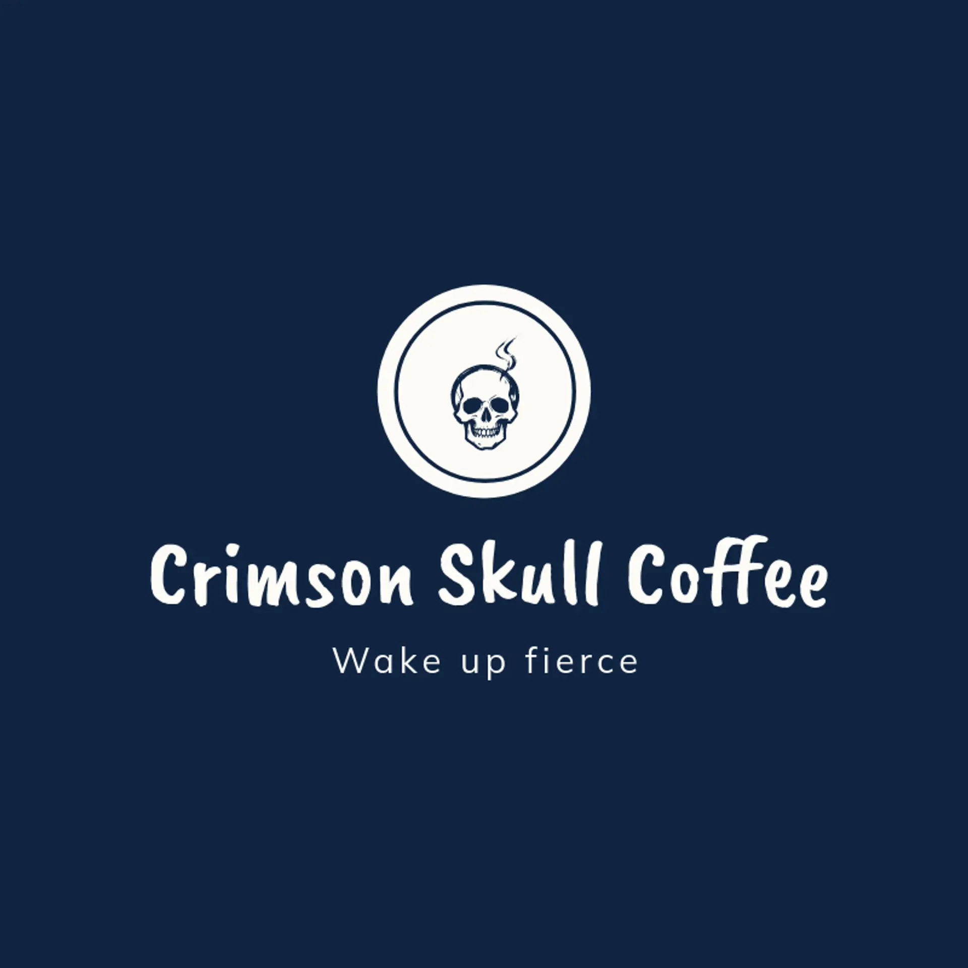 Crimson Skull Coffee logo for skull