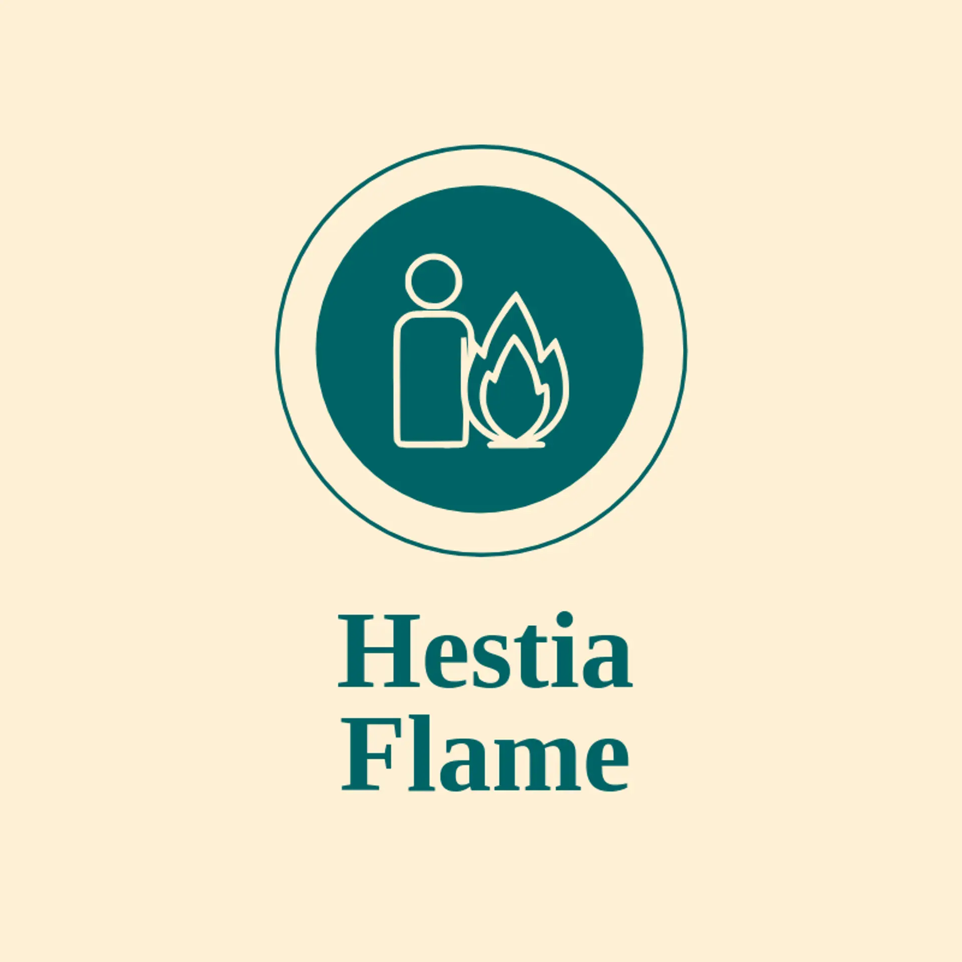 Hestia Flame logo for greek god