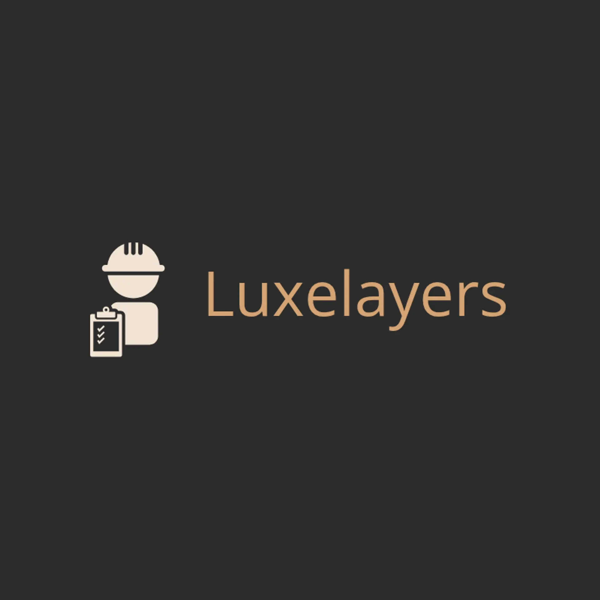 LuxeLayers logo for construction house