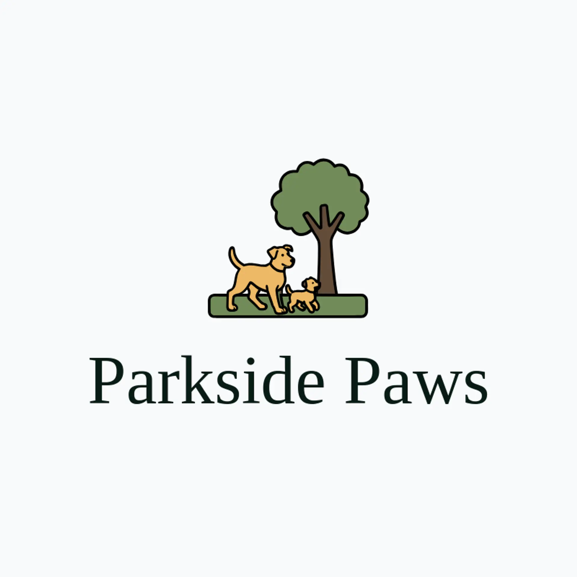 Parkside Paws logo for dog walking