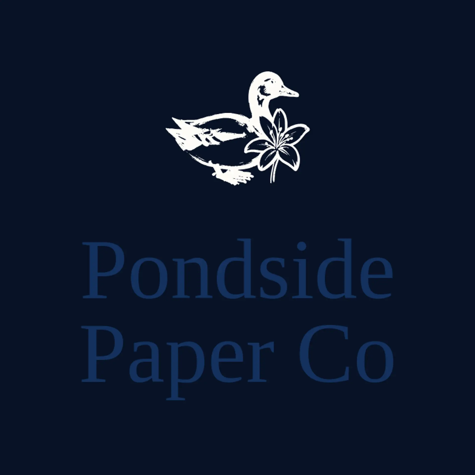 Pondside Paper Co logo for duck