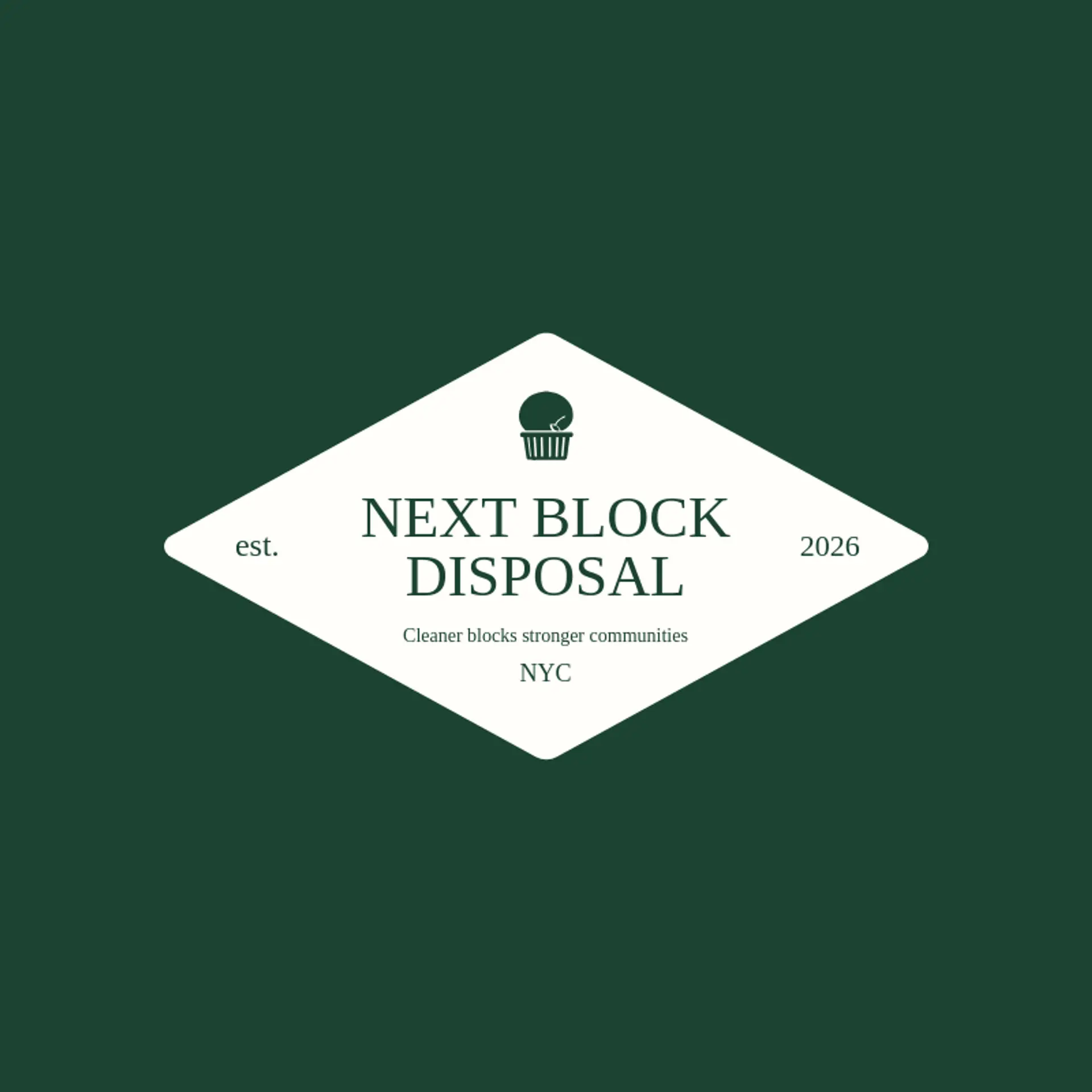 Next Block Disposal logo for trash