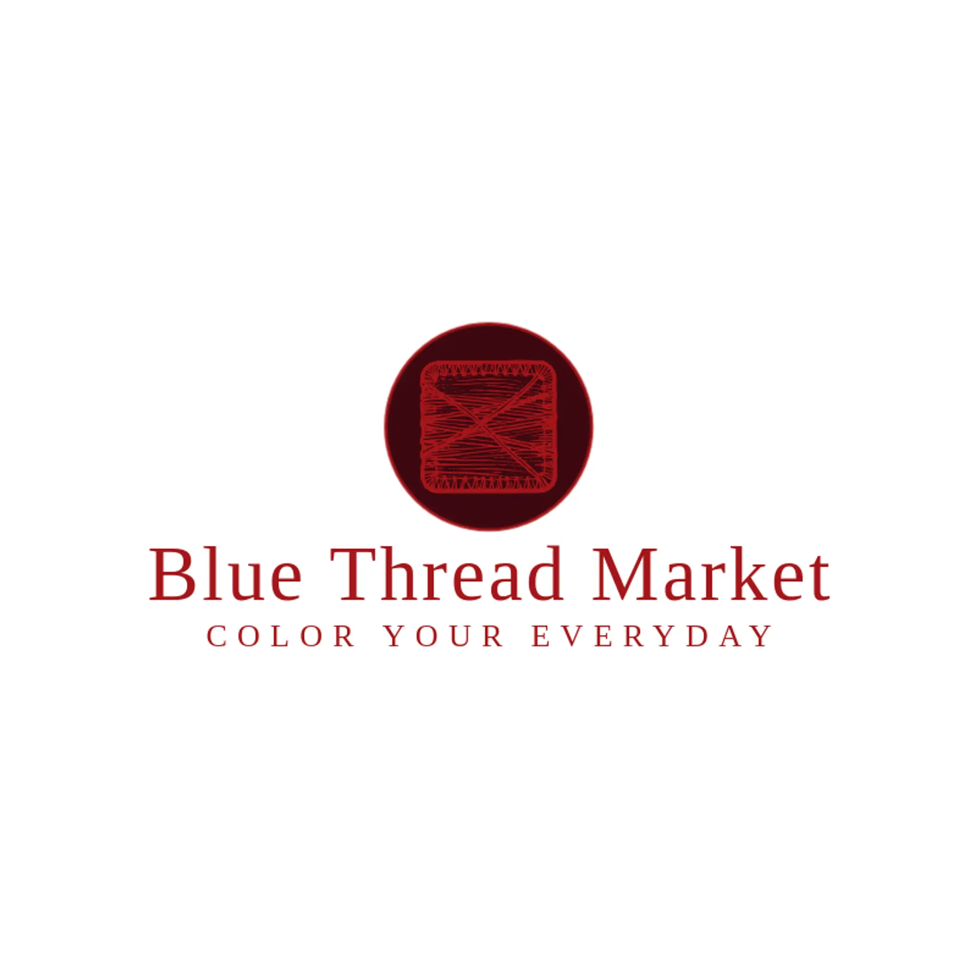 Blue Thread Market logo for fabric