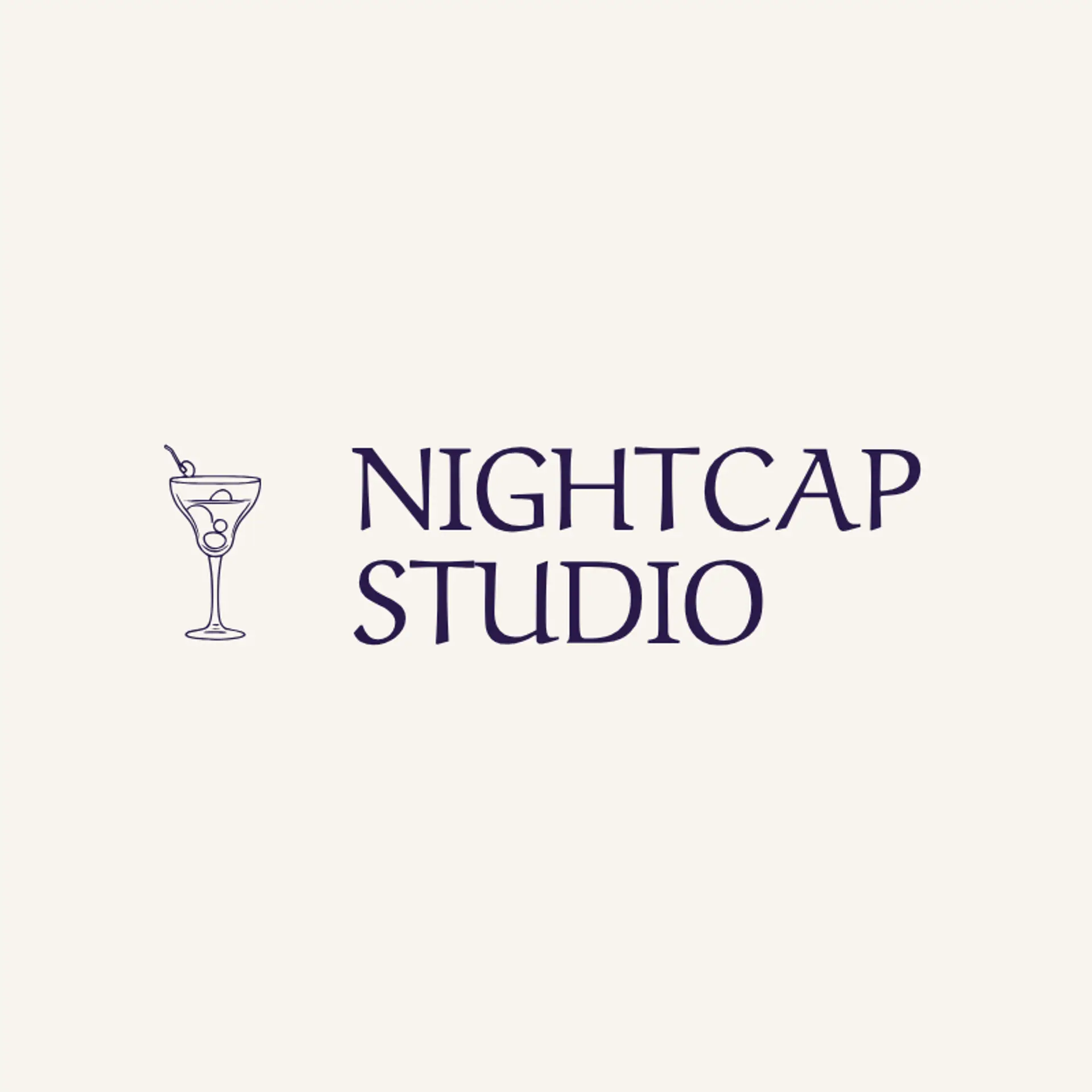 Nightcap Studio logo for martini