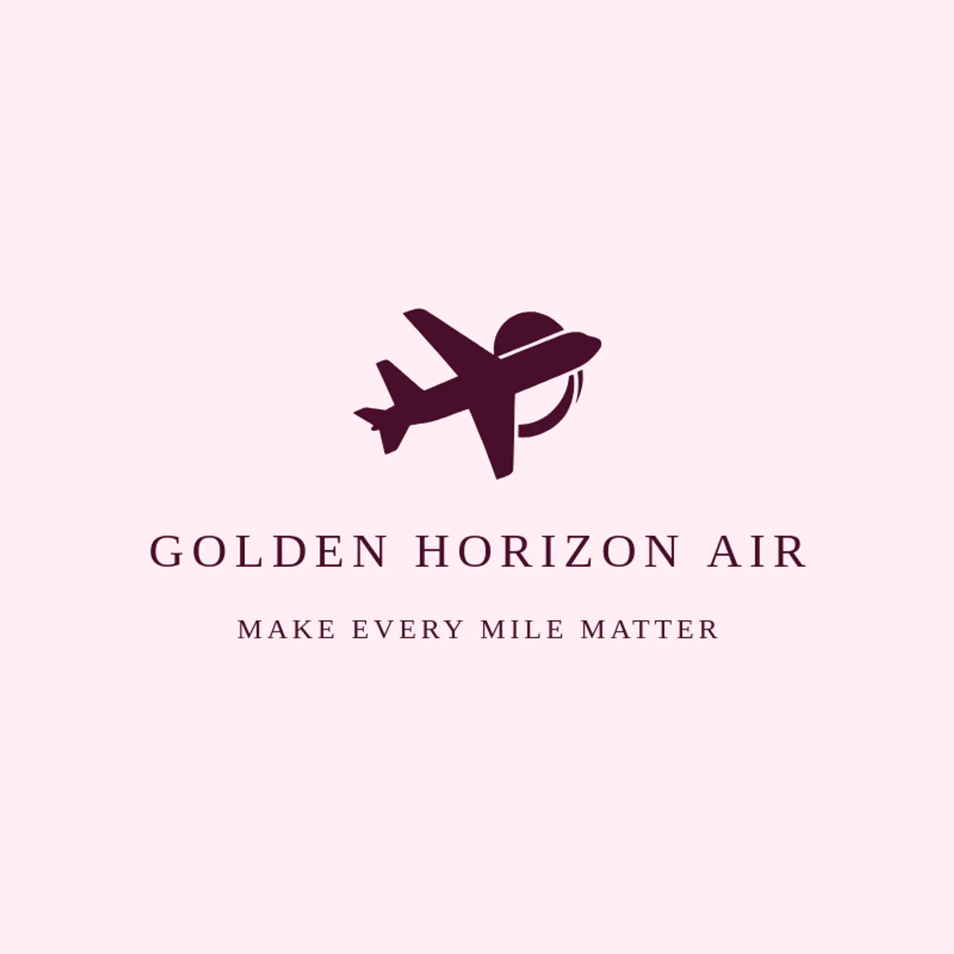 Golden Horizon Air logo for plane