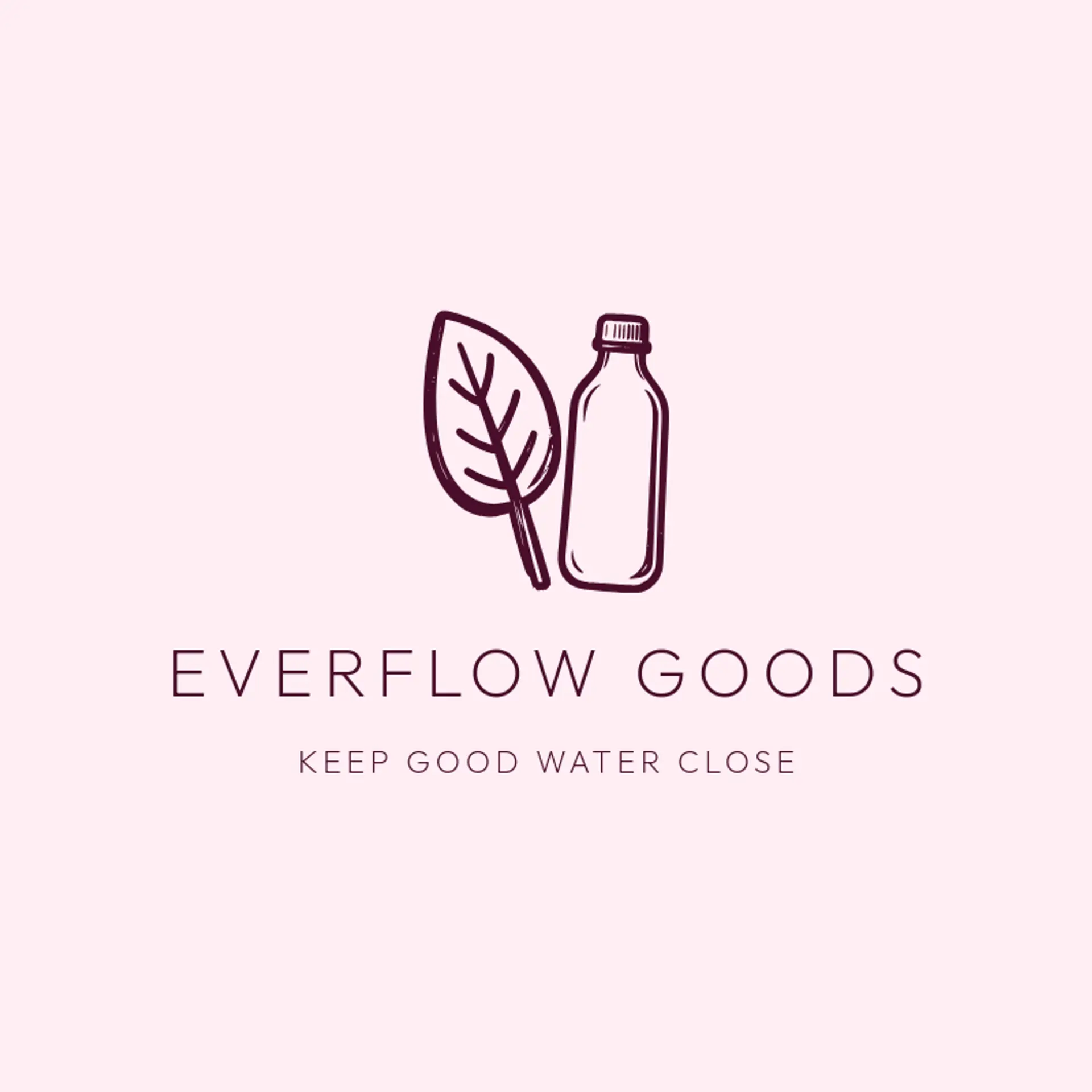 Everflow Goods logo for water bottle