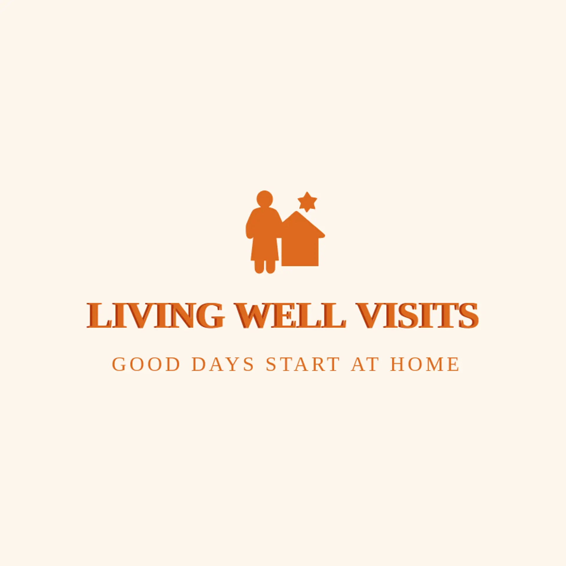 Living Well Visits logo for home care