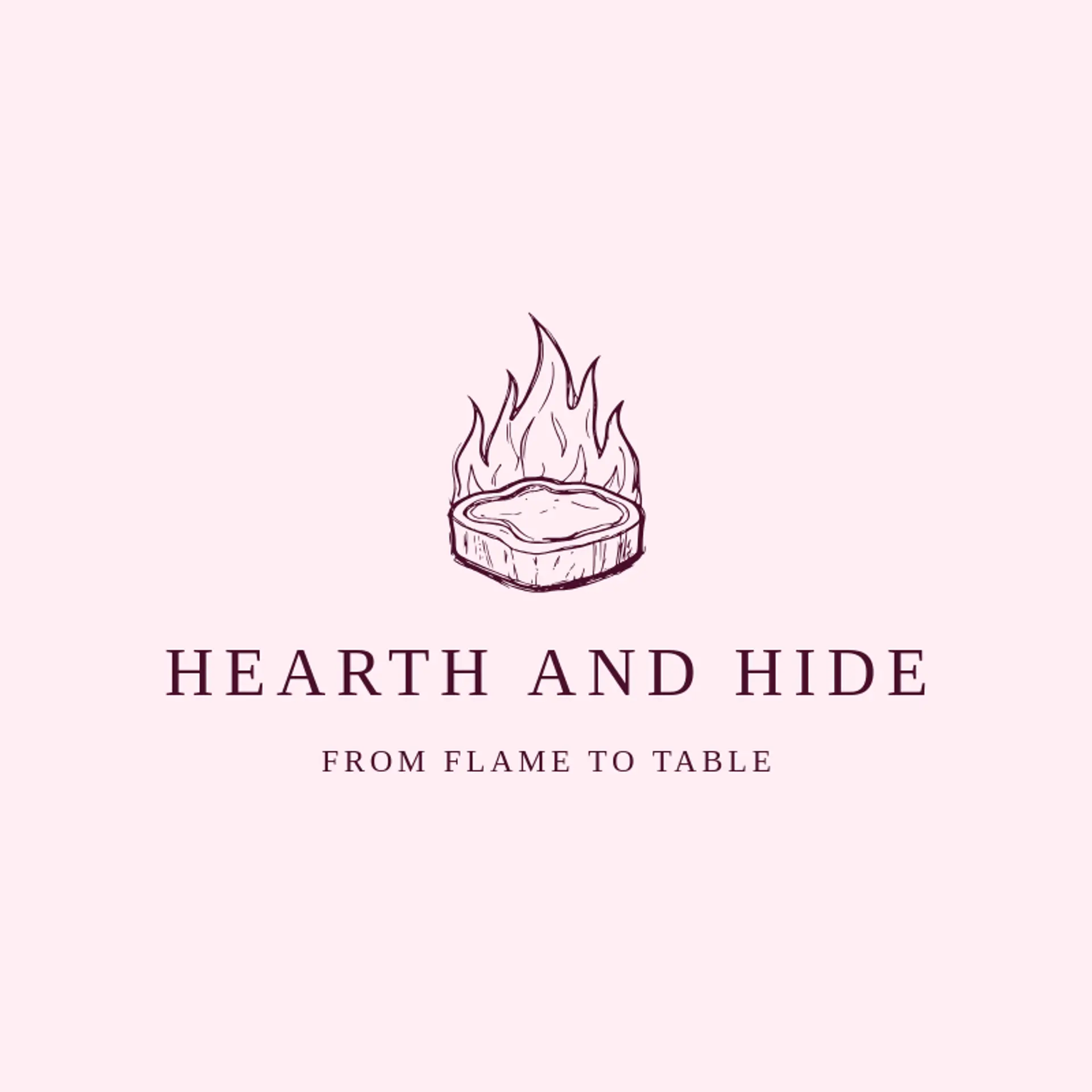 Hearth and Hide logo for steakhouse