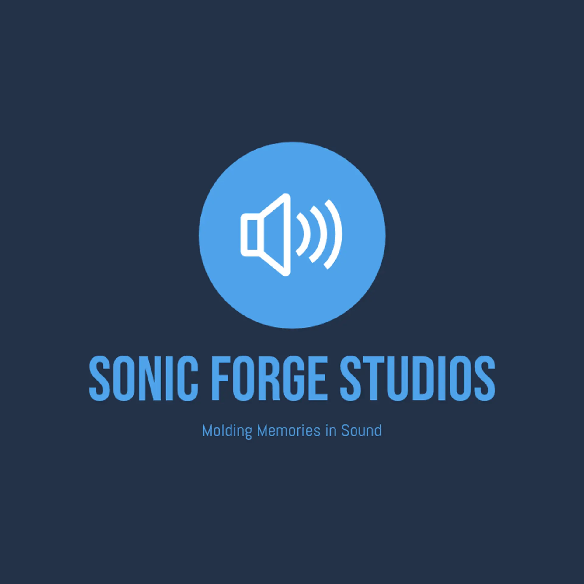 Sonic Forge Studios logo for music studio