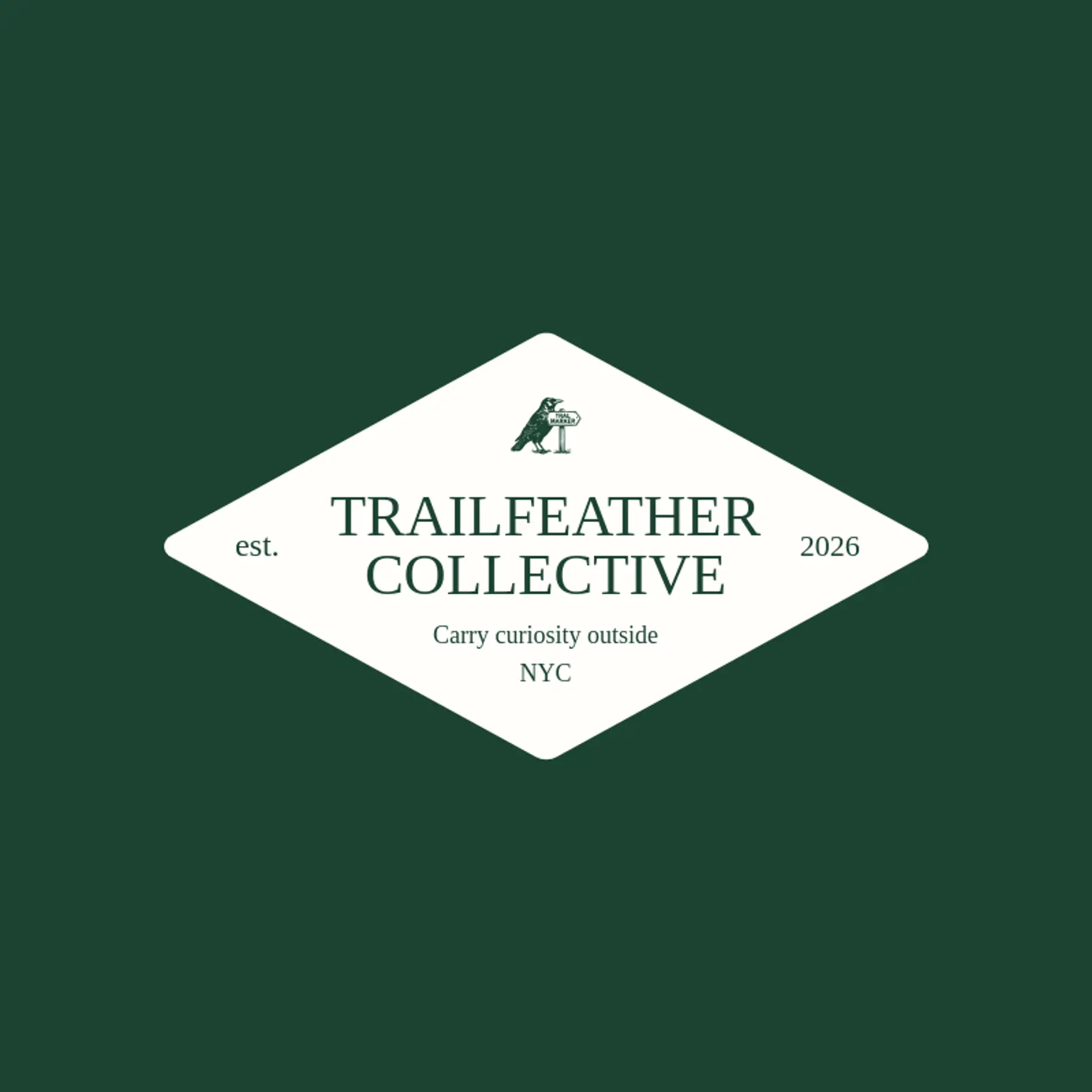 Trailfeather Collective logo for hood