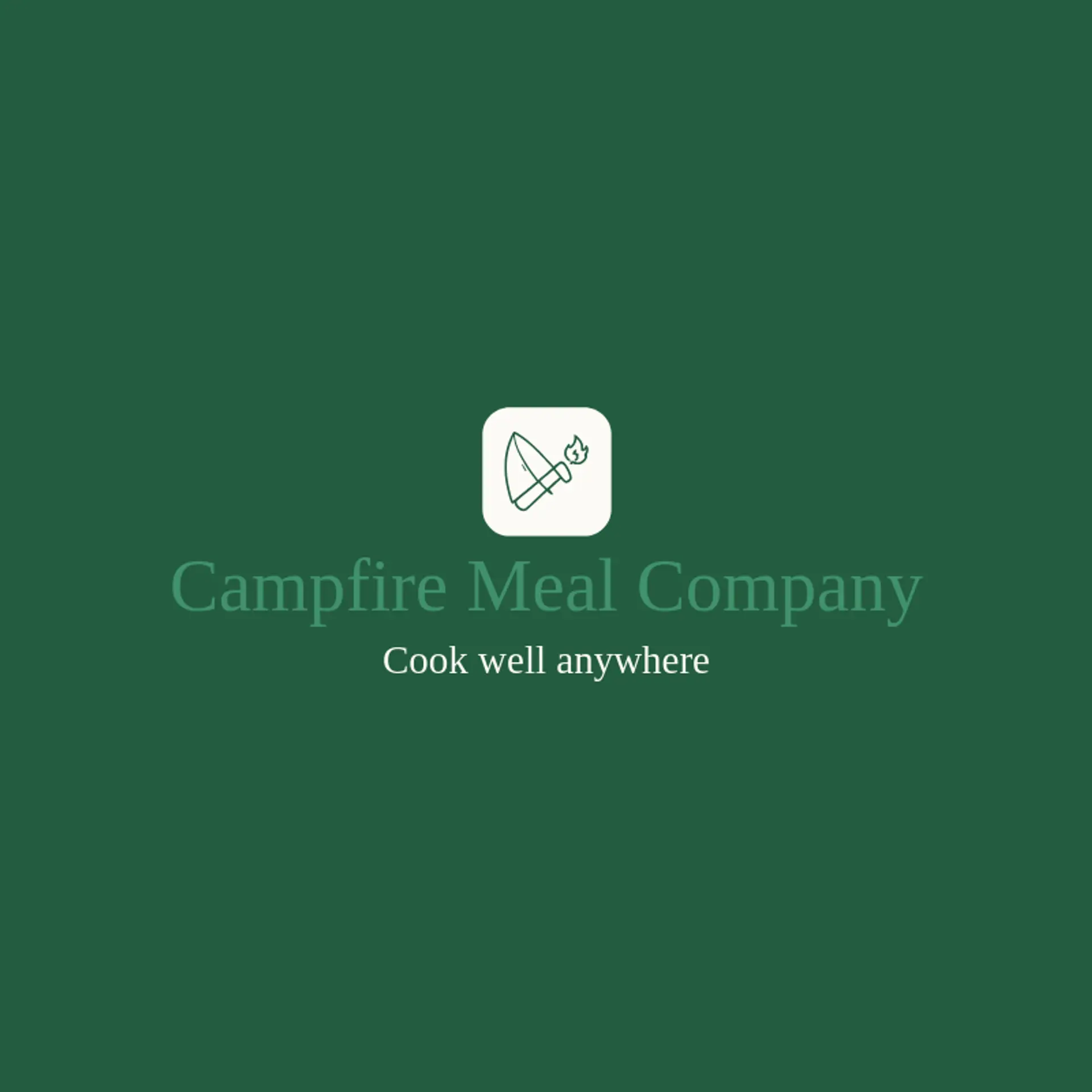 Campfire Meal Company logo for knife