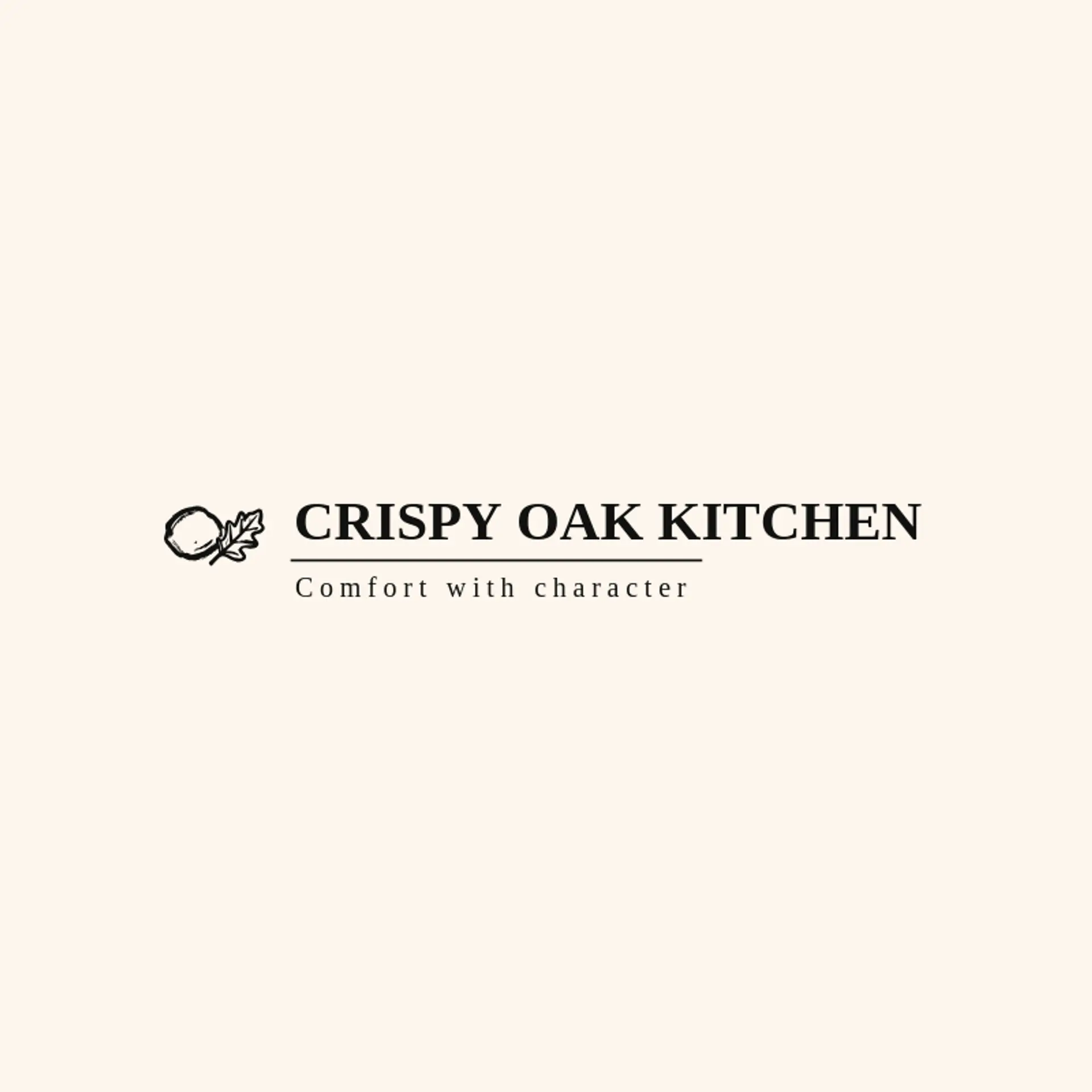 Crispy Oak Kitchen logo for fried chicken
