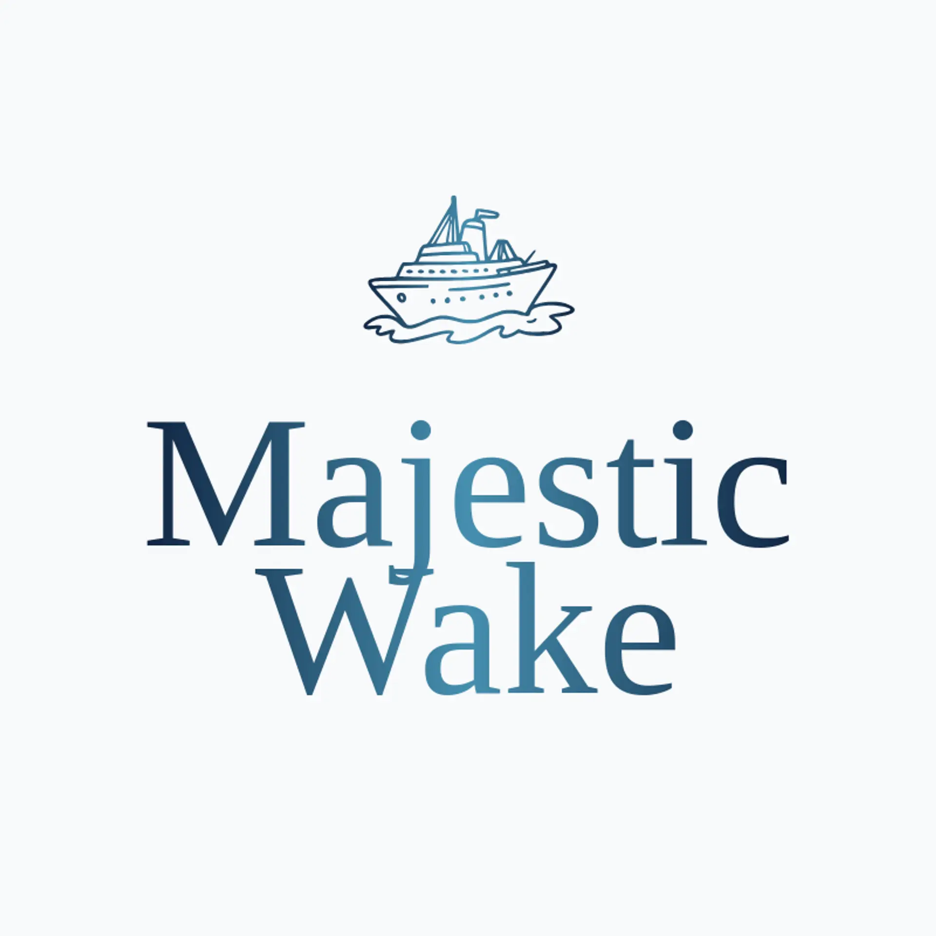Majestic Wake logo for cruise ship