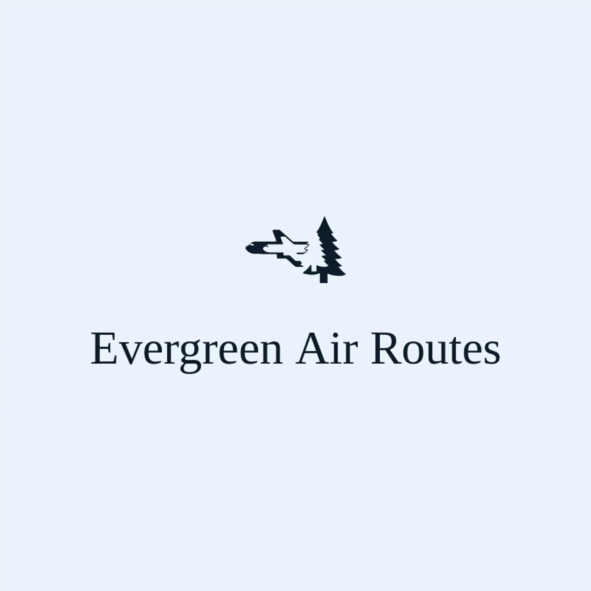 Evergreen Air Routes logo for plane
