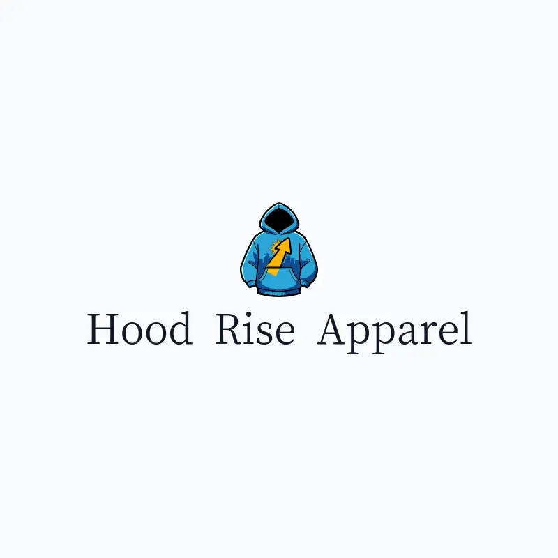 The streetwear name Hood Rise Apparel as a branded logo with a color icon