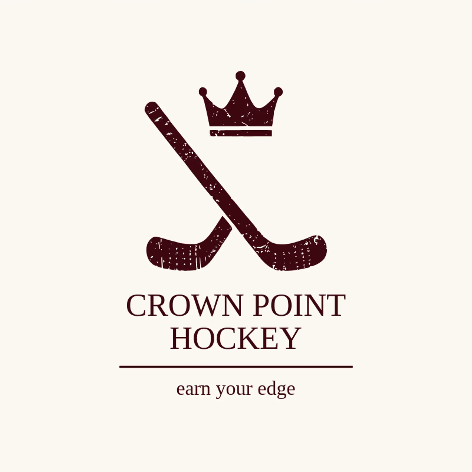 Crown Point Hockey logo for hockey stick